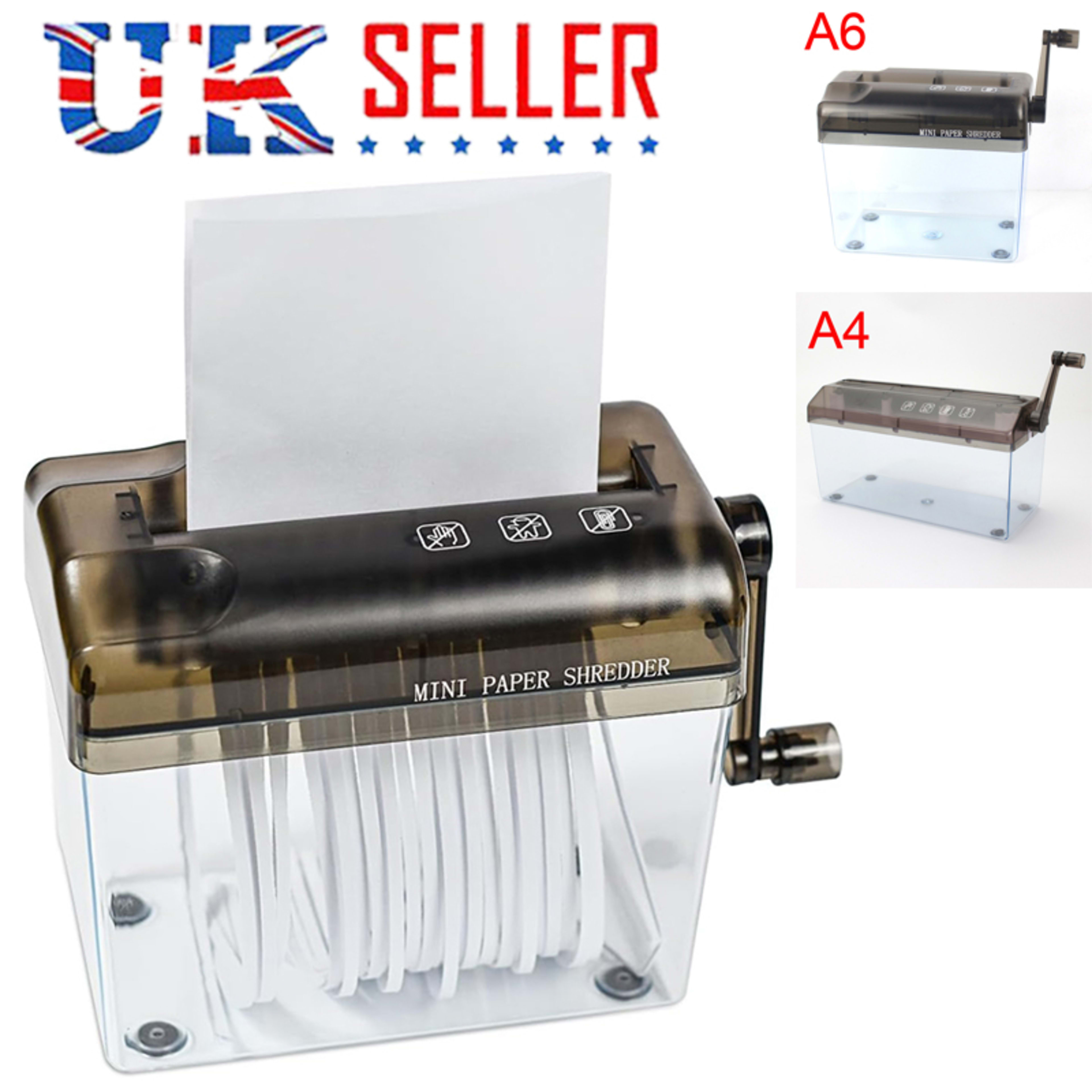 Portable A6 A4 Paper Hand Shredder Manual Straight Cut Home Office 10