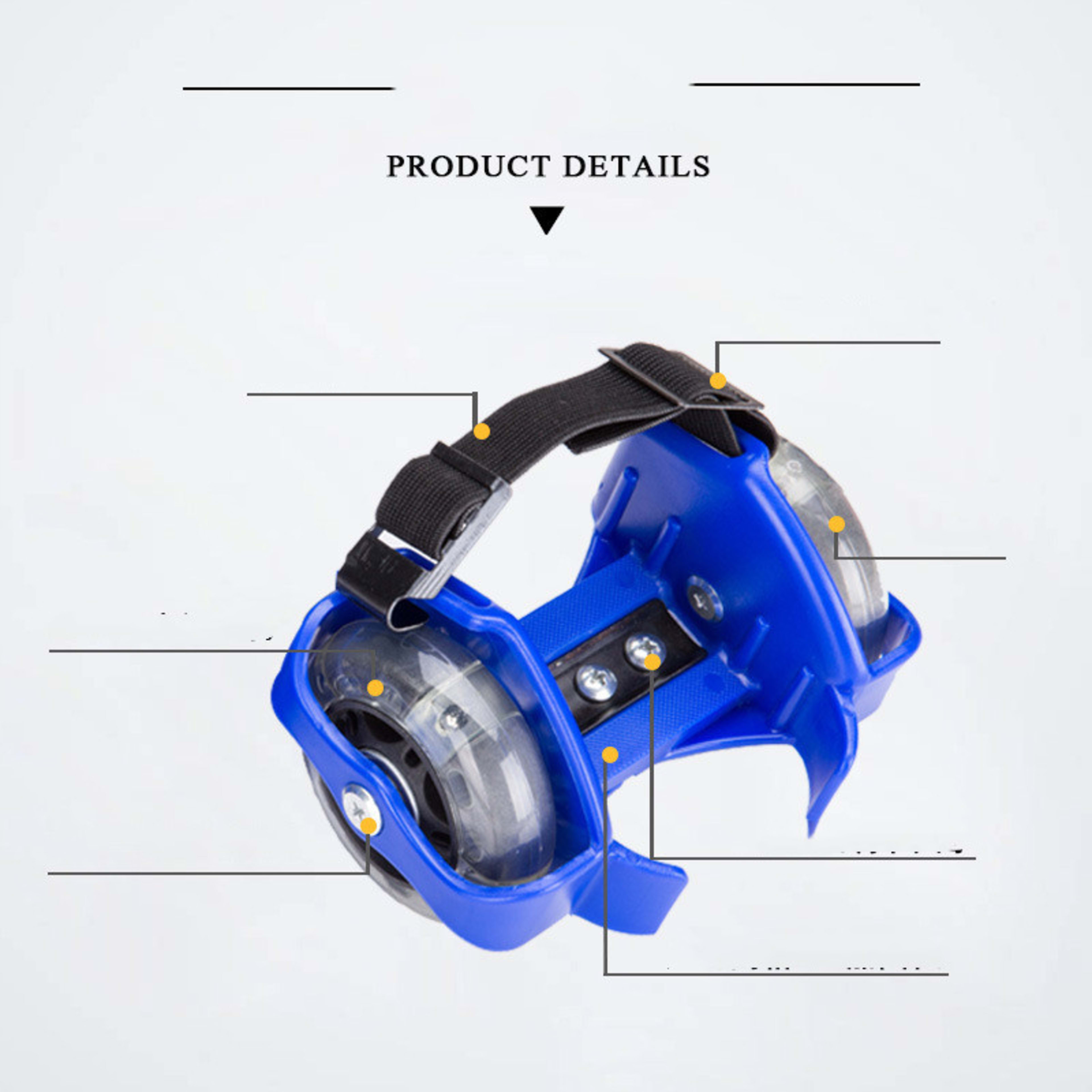 Pvc Children's Roller Skates Three-color Luminous Roller Skates 4