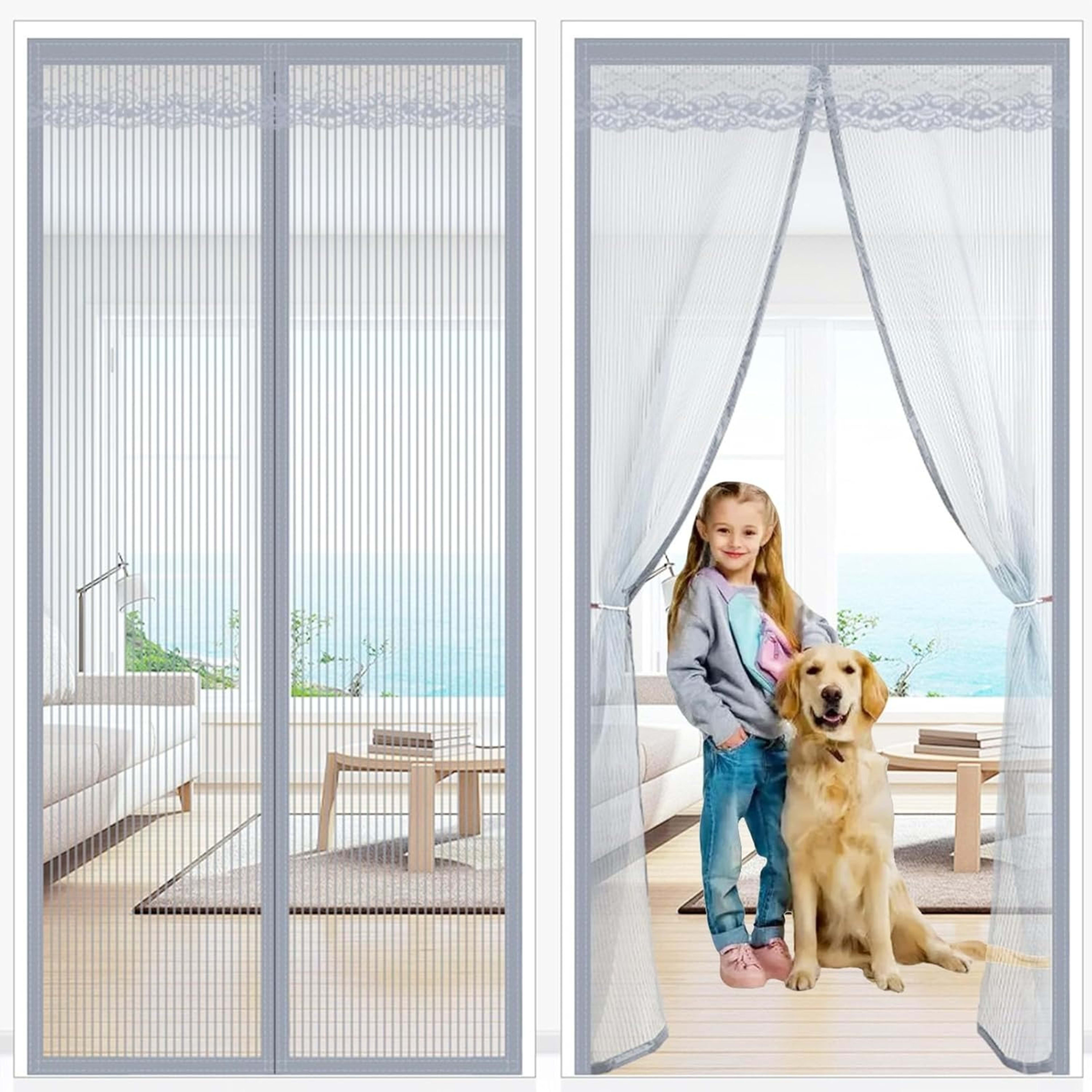 Magnetic Mosquito-proof Screen Door, Breathable And Insect-resistant, Easy To Install Without Drilling, Magnetic And Qui 3