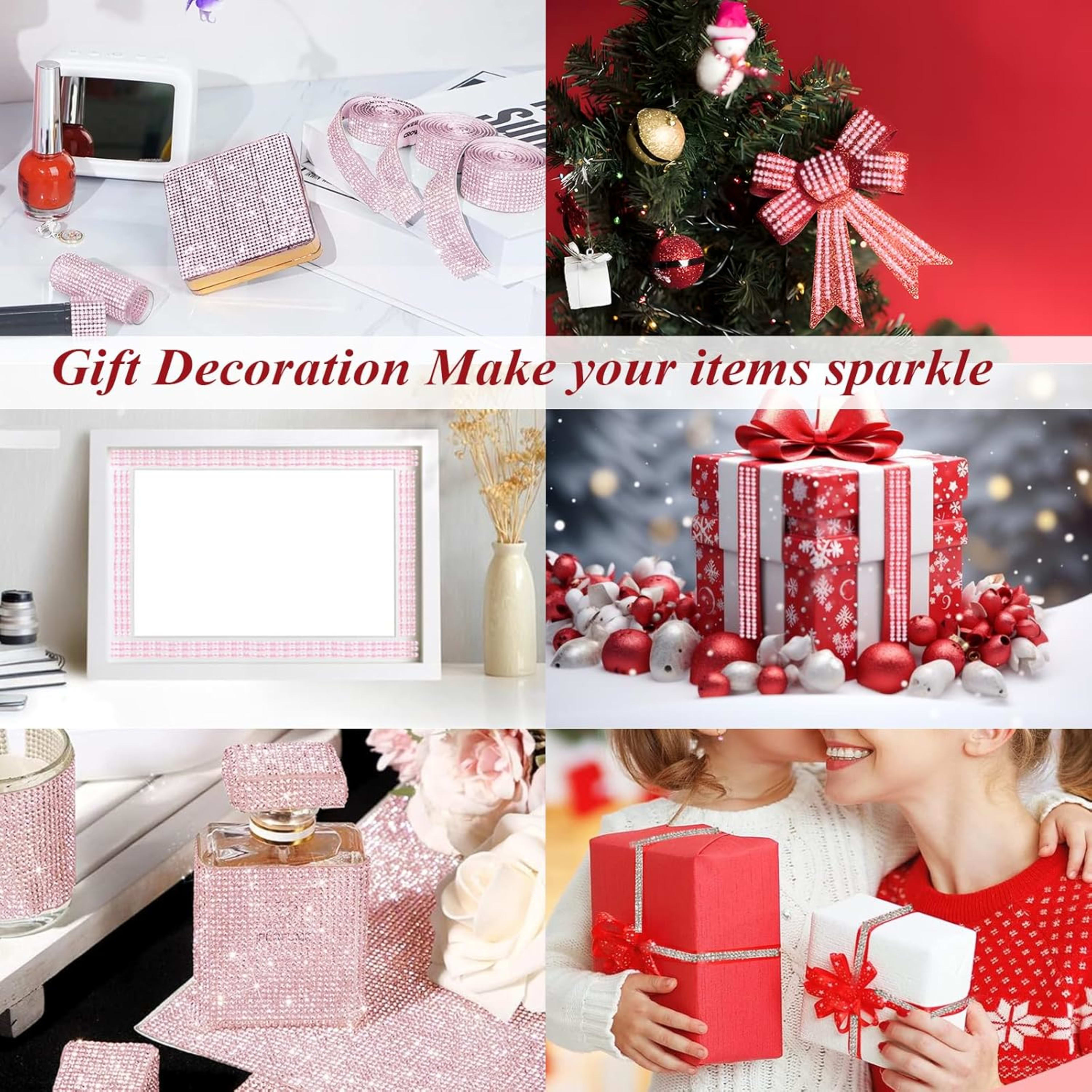 2-piece Car Interior Kit With Shiny Butterfly Net Rhinestone Stickers And 1-piece Bling Self-adhesive Car Decals 6