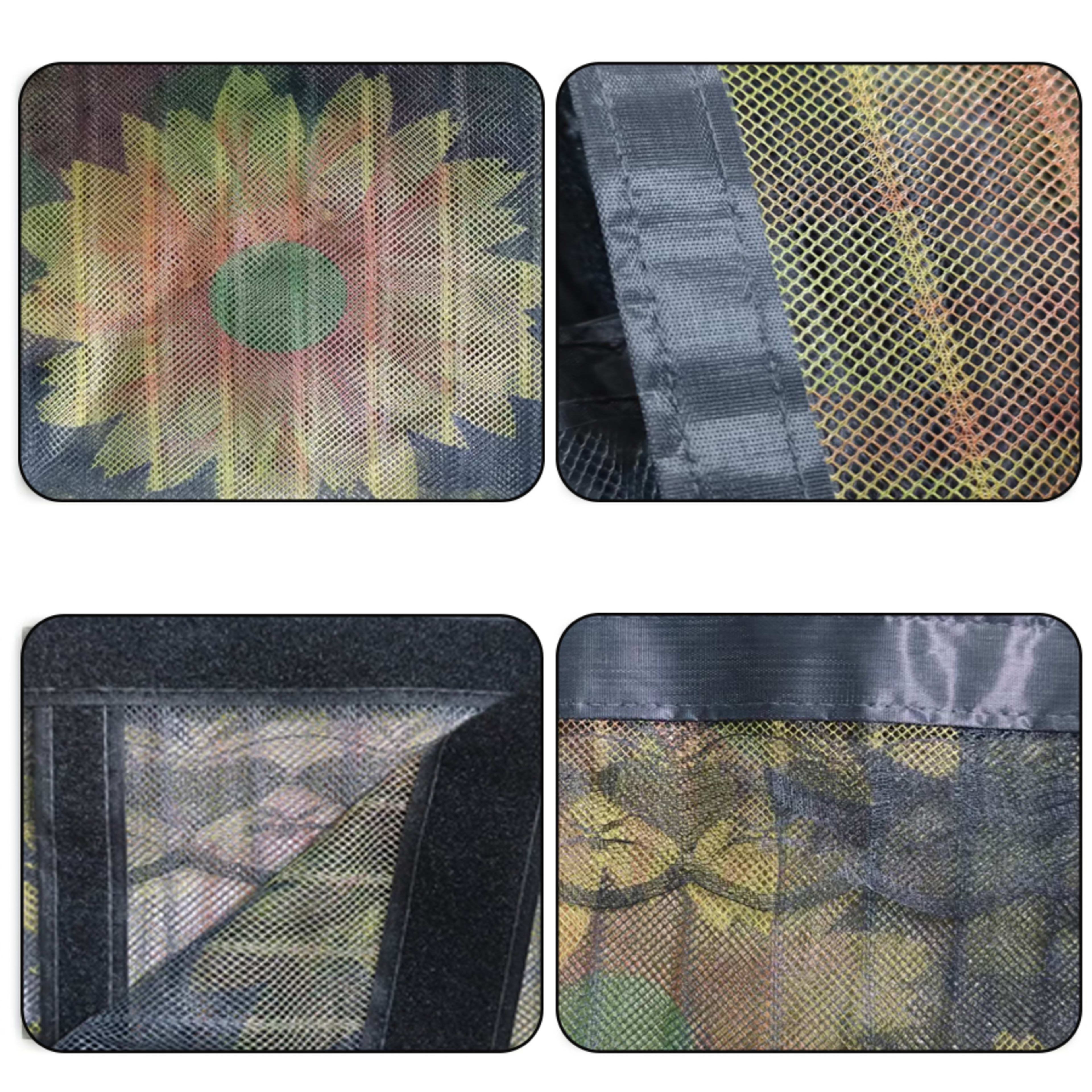 Magnetic Screen Door, Sunflower Print Mesh Curtain With Lace Edge, Hands-Free Self-Closing Insect Mosquito Net, Keep Bug 6