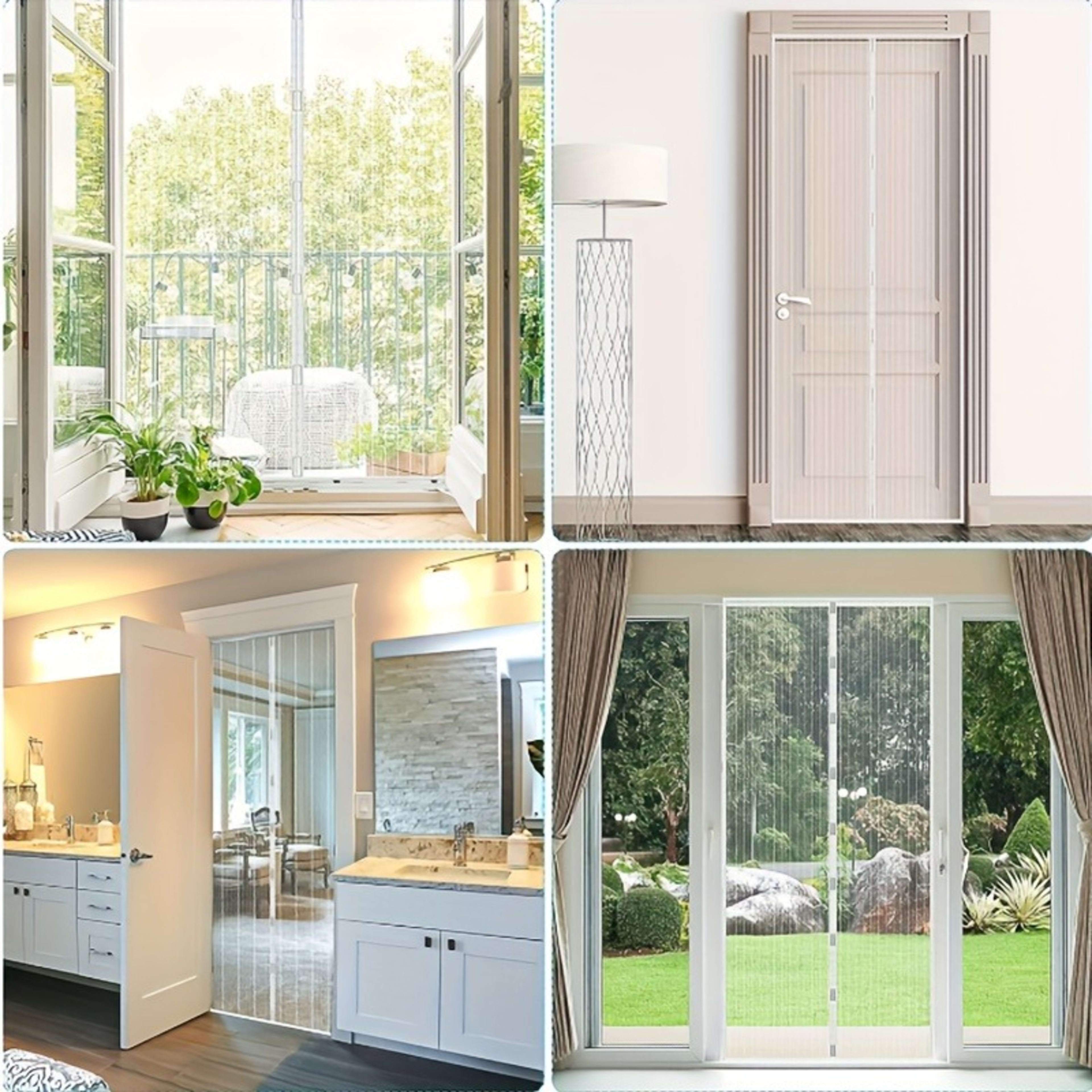 Automatic Self Closing Magnetic Screen Door  Heavy Duty Magnetic Closure, No Drilling Required, Suitable For Indoor Outd 3
