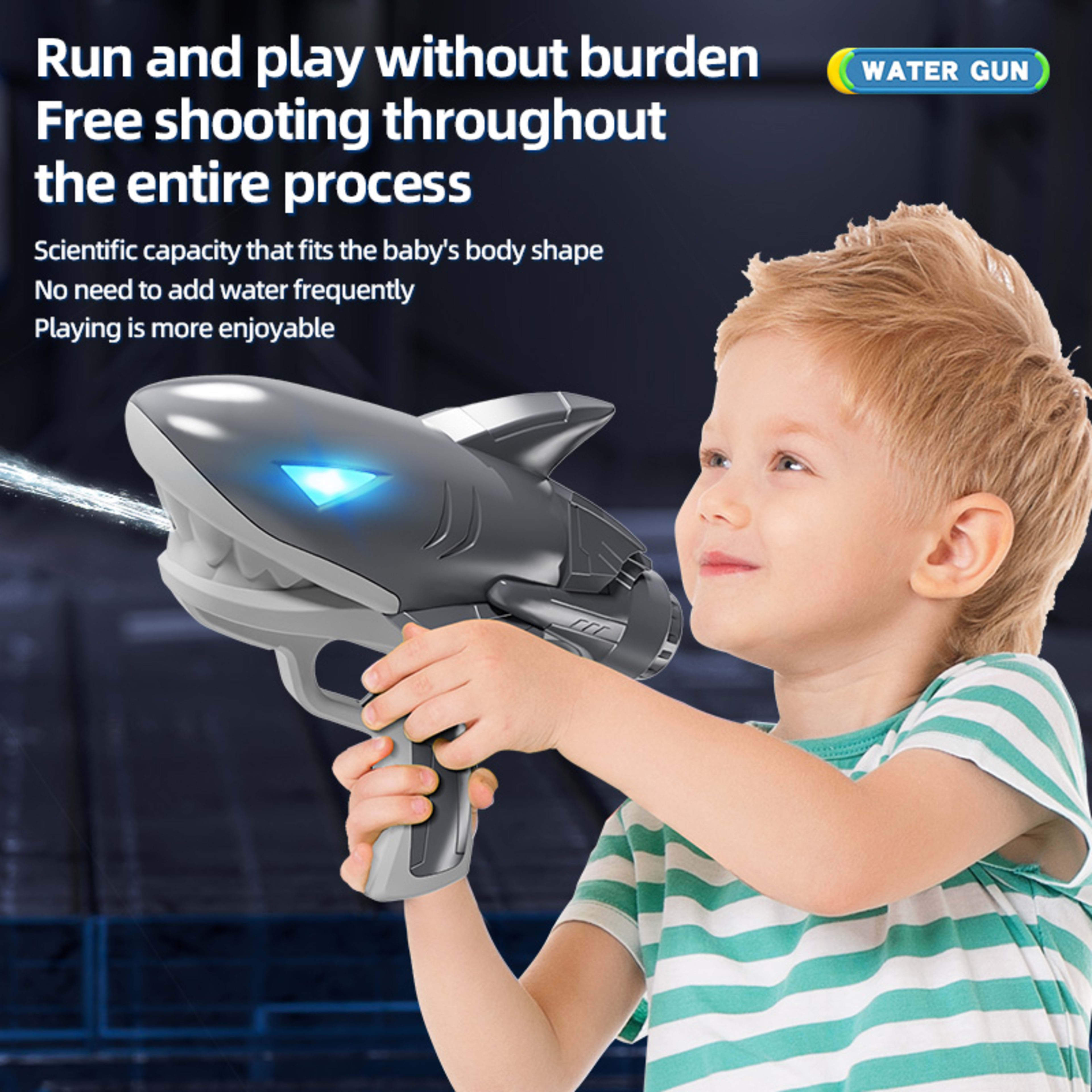 Shark Water Gun SYSQ-Gray,Blue 15