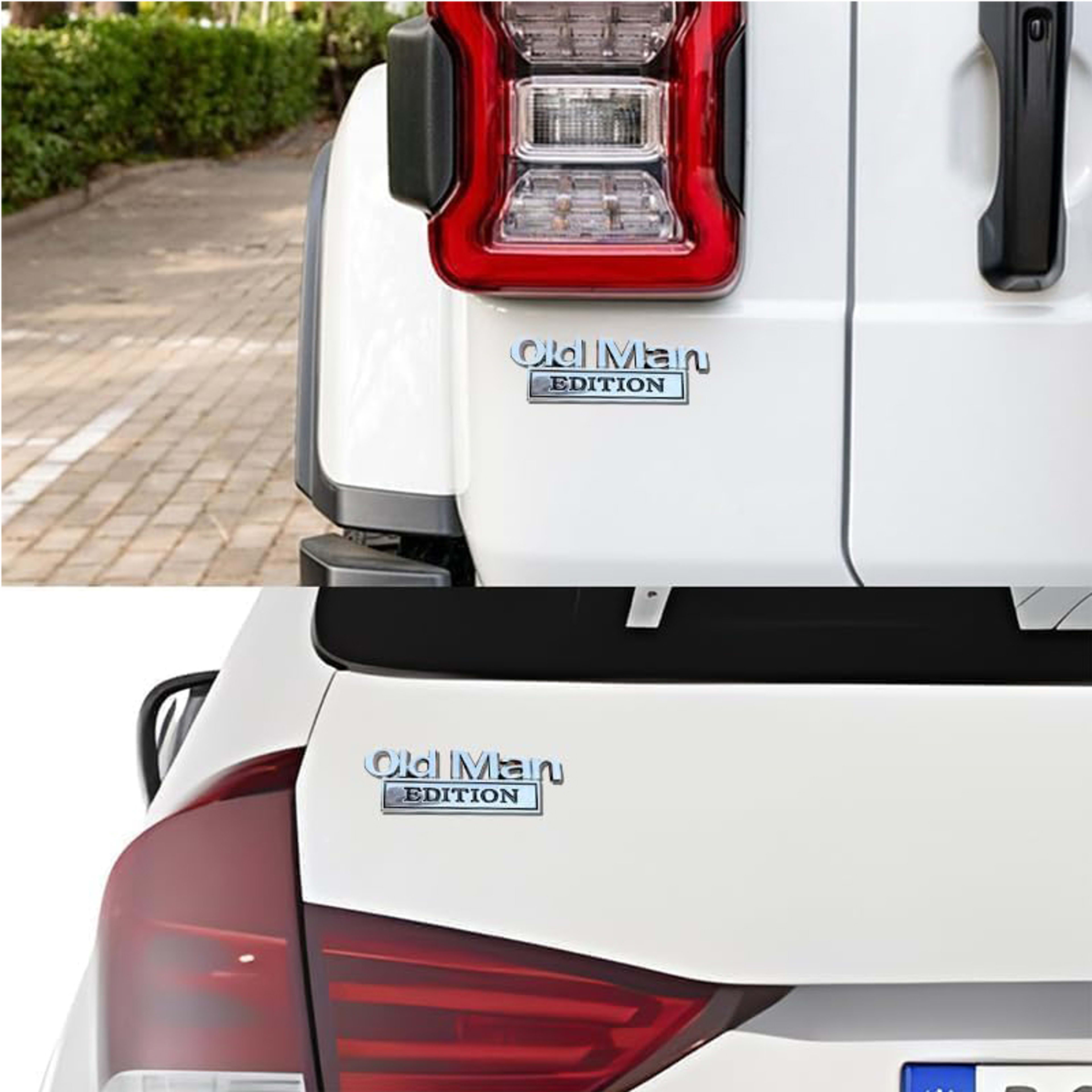 2pack Old Man Edition Emblems, Seabee Emblem 3D Badge Decal Car Truck SUV,Refrigerator Sticker,Window Display Stickers,B 6