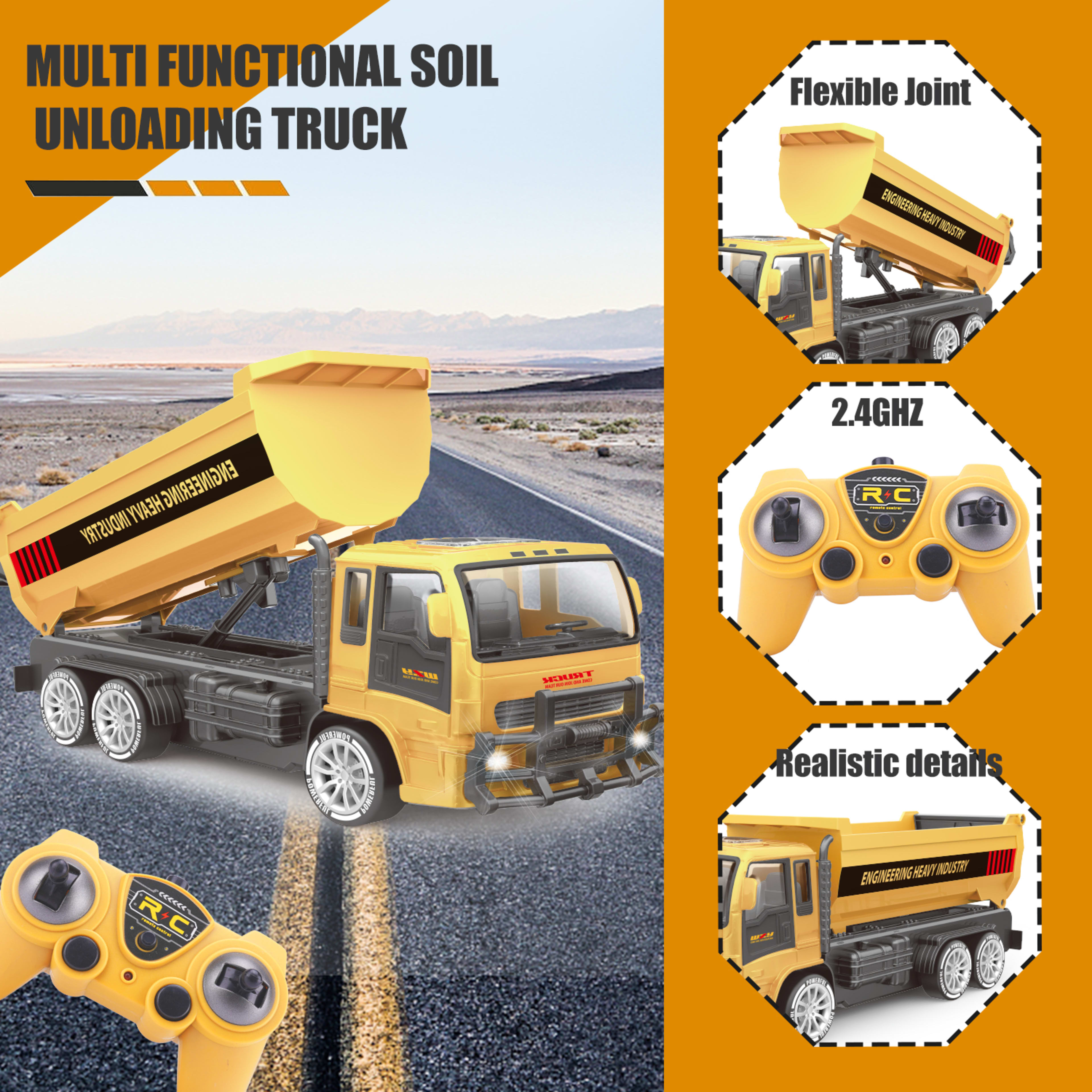 2025 Remote-controlled Engineering Vehicle Toys, Dump Truck Toys,Kids Gifts 4