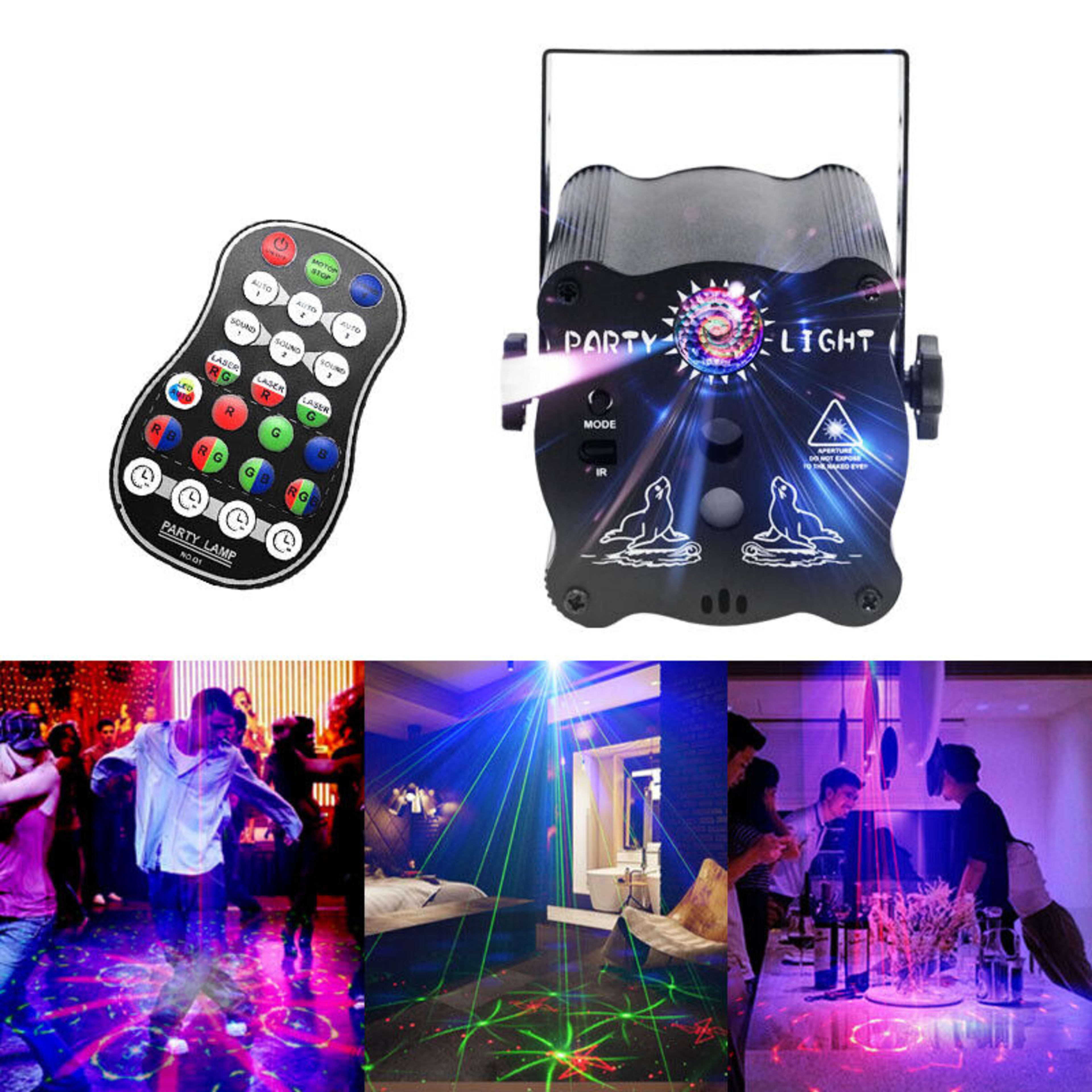 240 Patterns Laser Projector Stage Light LED RGB Party KTV Club USB Disco Light