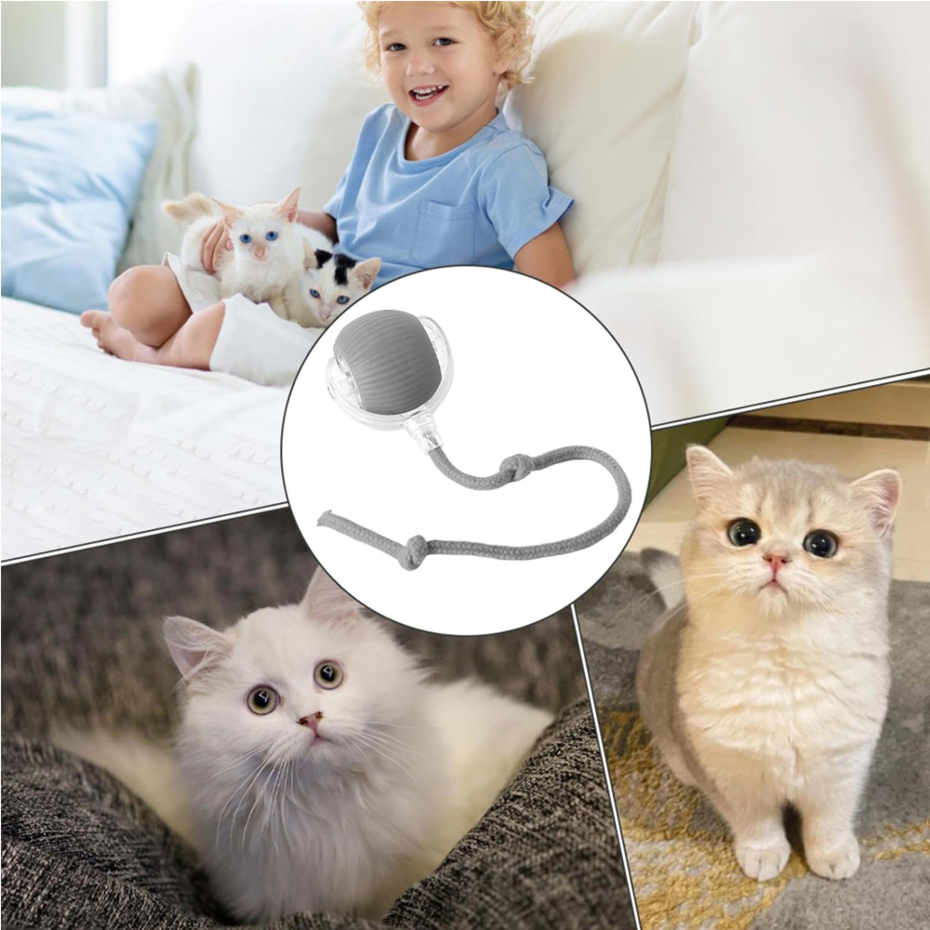 Electric Dog Cat Ball Toy,Indoor Large And Small Cat Dog Interactive Intelligent Rolling Pet Ball 14