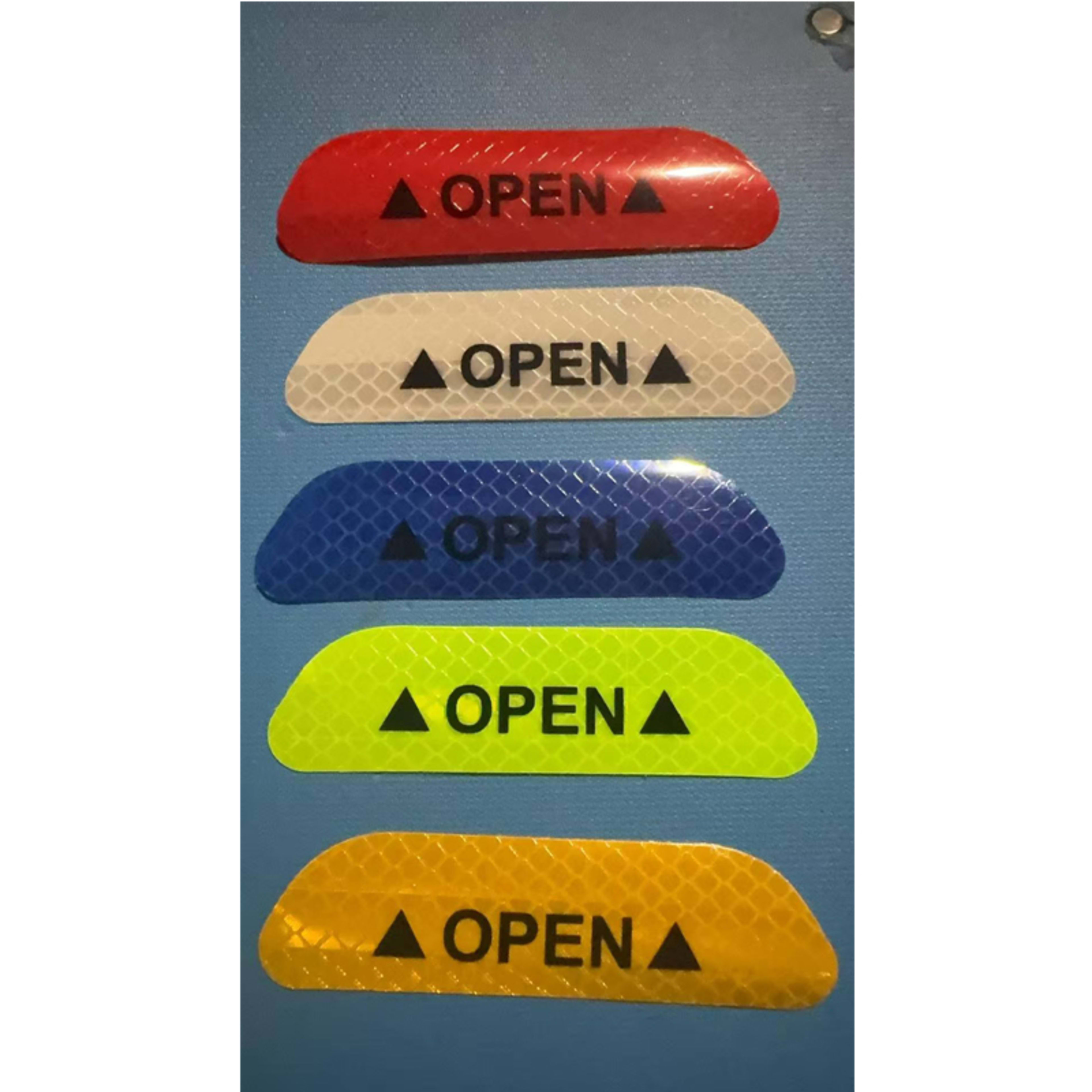 20 Pcs Car Stickers, Reflective Open Warning Signal Stickers, Night Car Stickers, Anti-Collision Safety, Car Door Protec 7