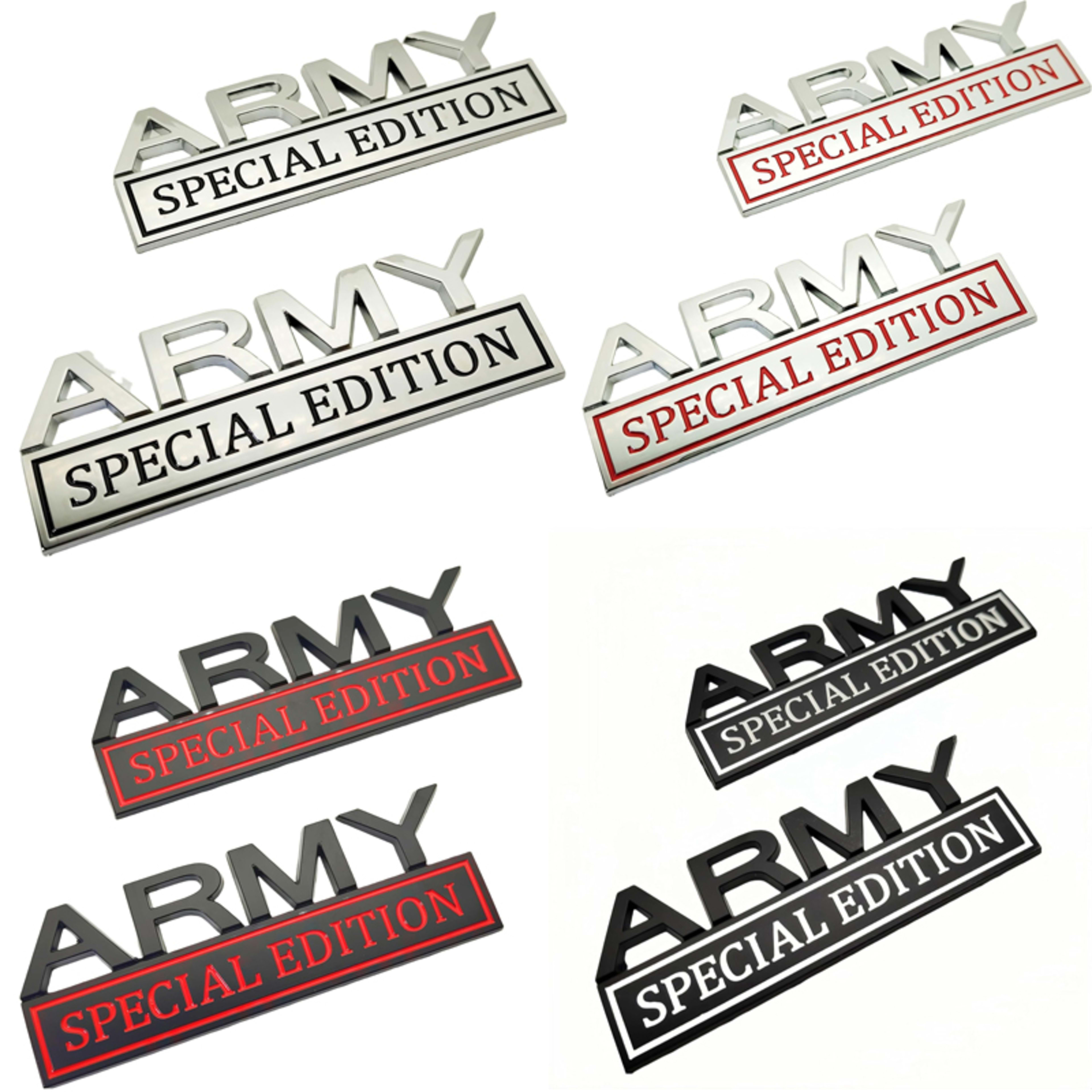 2pack Army Special Edition Emblems, Army Car Emblem 3D Badge Decal Car Truck SUV,Refrigerator Sticker,Window Display Sti 7
