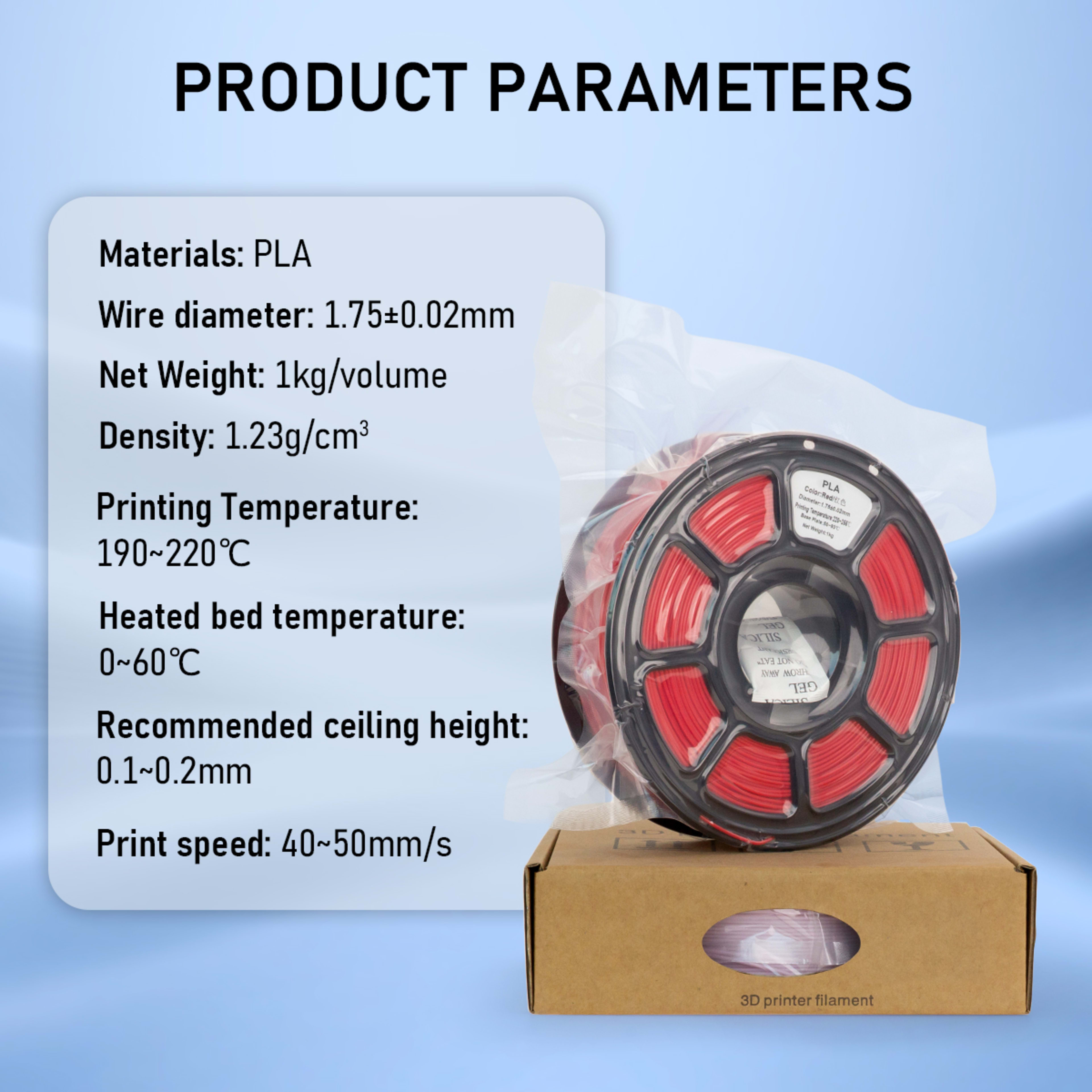 PLA 3D Printer Filament 12 Pack, 12 Colors Assorted Multicolor Filament Set, 1.75mm, 15.6kg Total Weight, Colorful Print 8