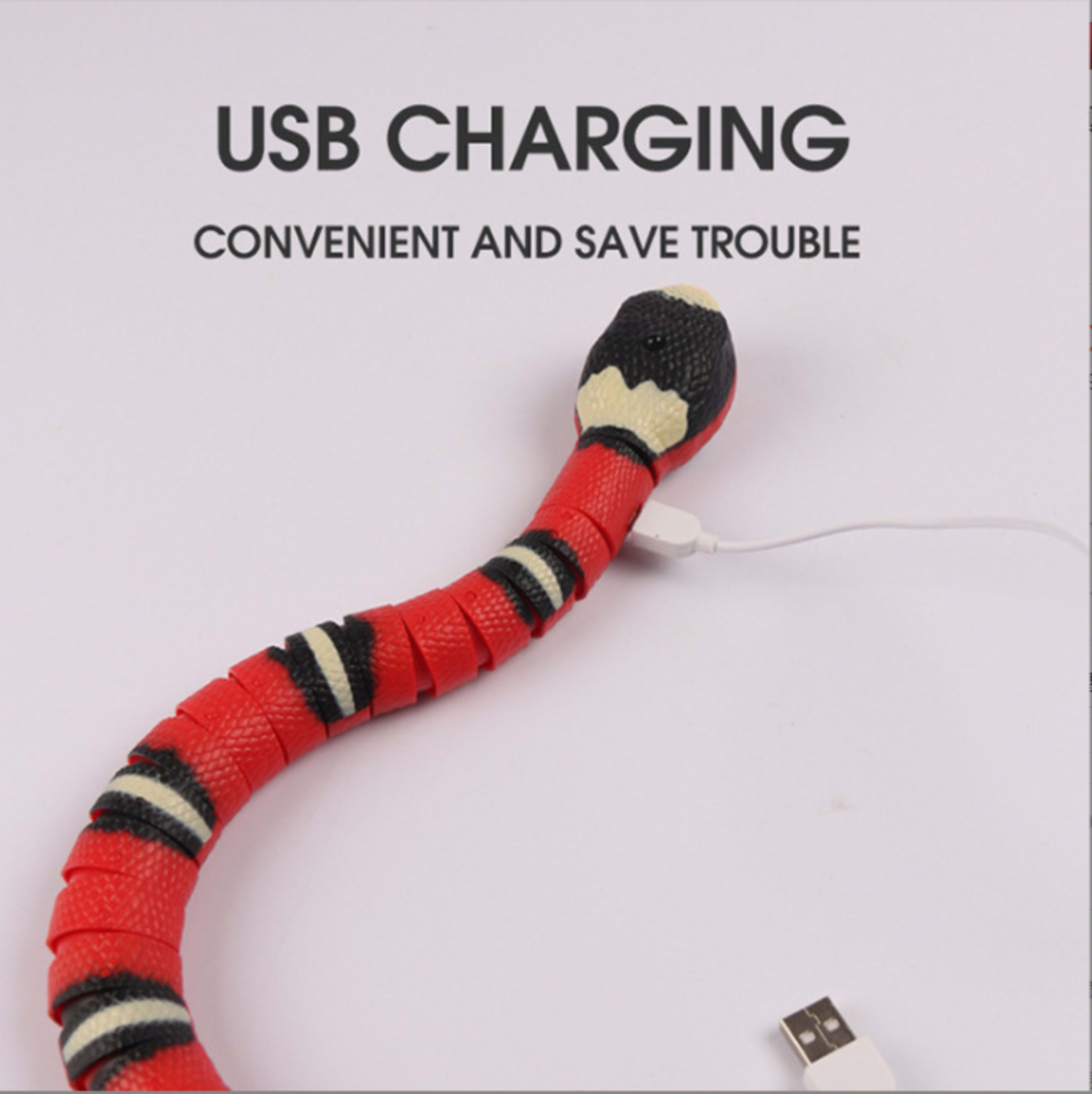 Remote Control Electric Toys Intelligent Induction Obstacle Avoidance Silver Ring Snake 9