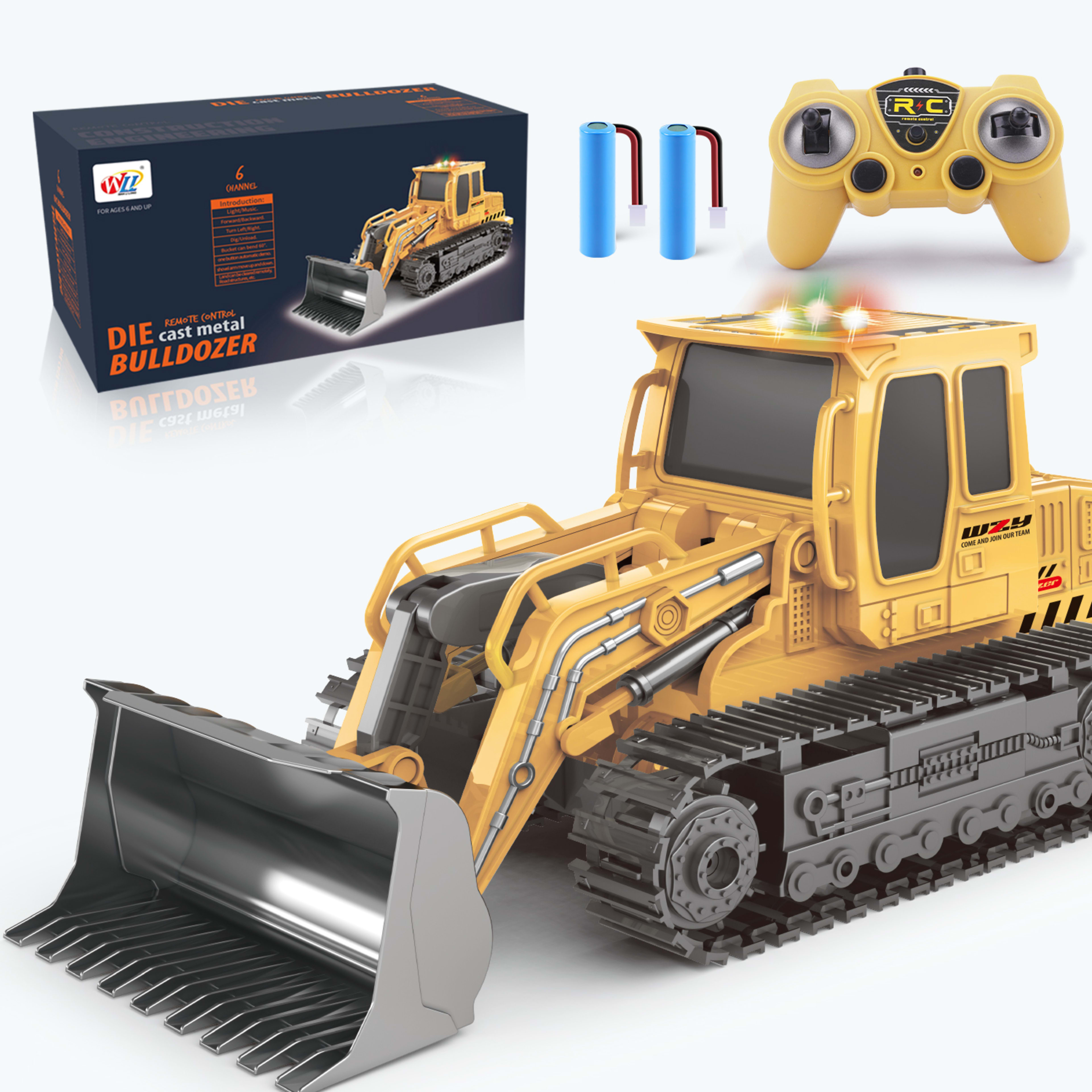 2025 Remote-controlled Engineering Vehicle Toy Bulldozer Excavator Kids Gifts 7