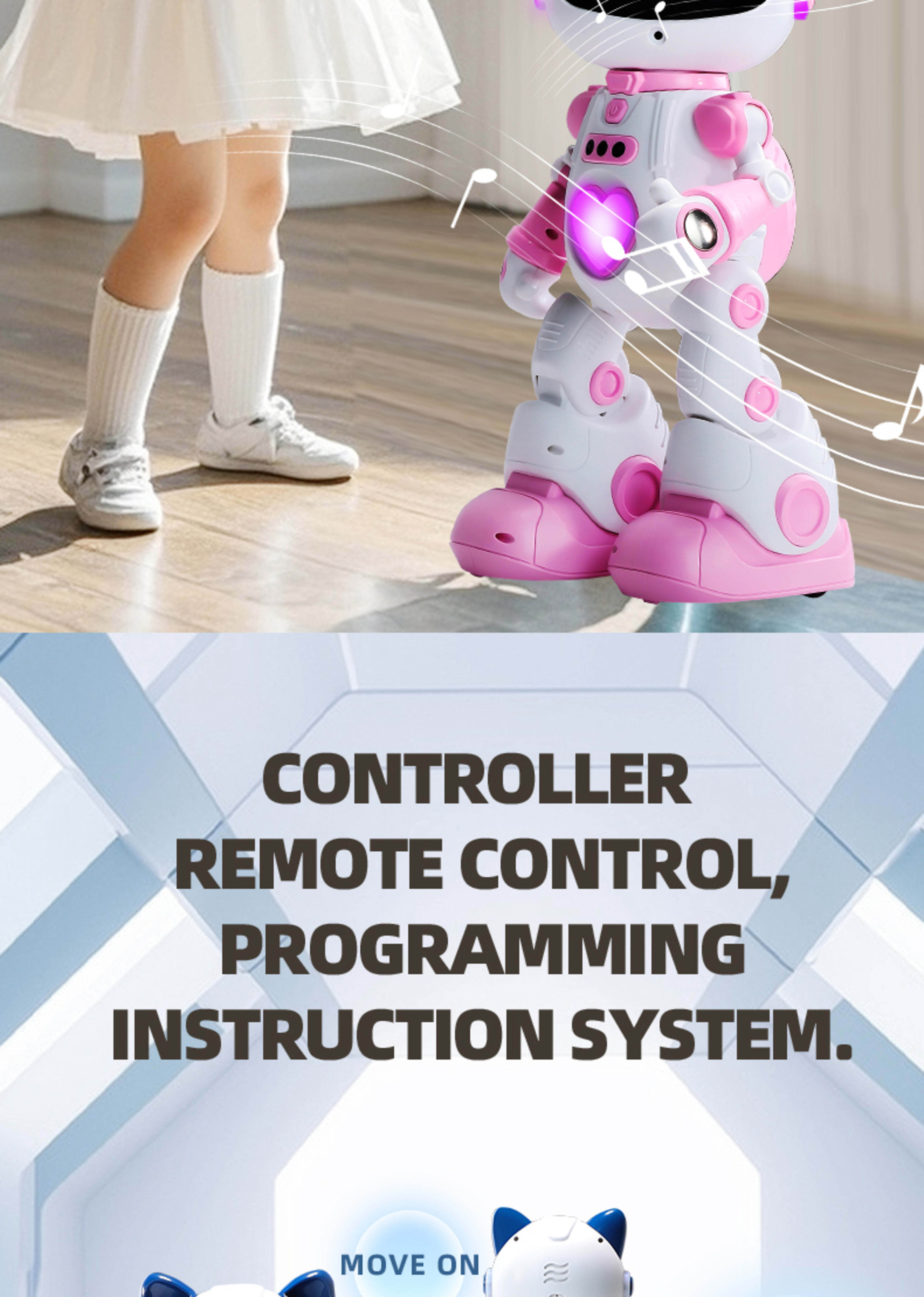 Intelligent Programming Gesture Induction Robot Spray Cool Breathing Lamp Children's Toys 28
