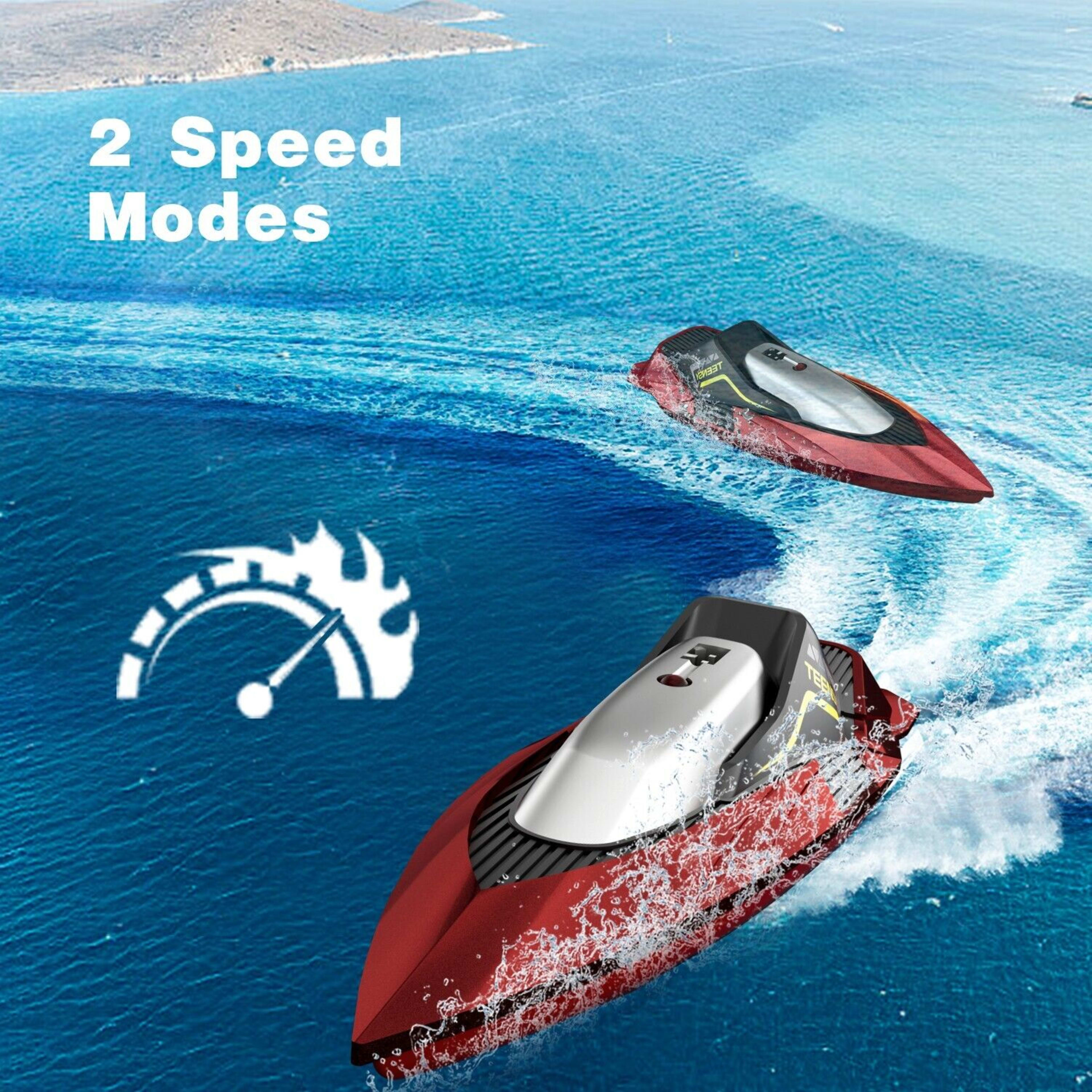4DRC S5 Fast RC Boat For Pools And Lakes, 2.4 GHz 20- MPH Racing Boats For Kids 2