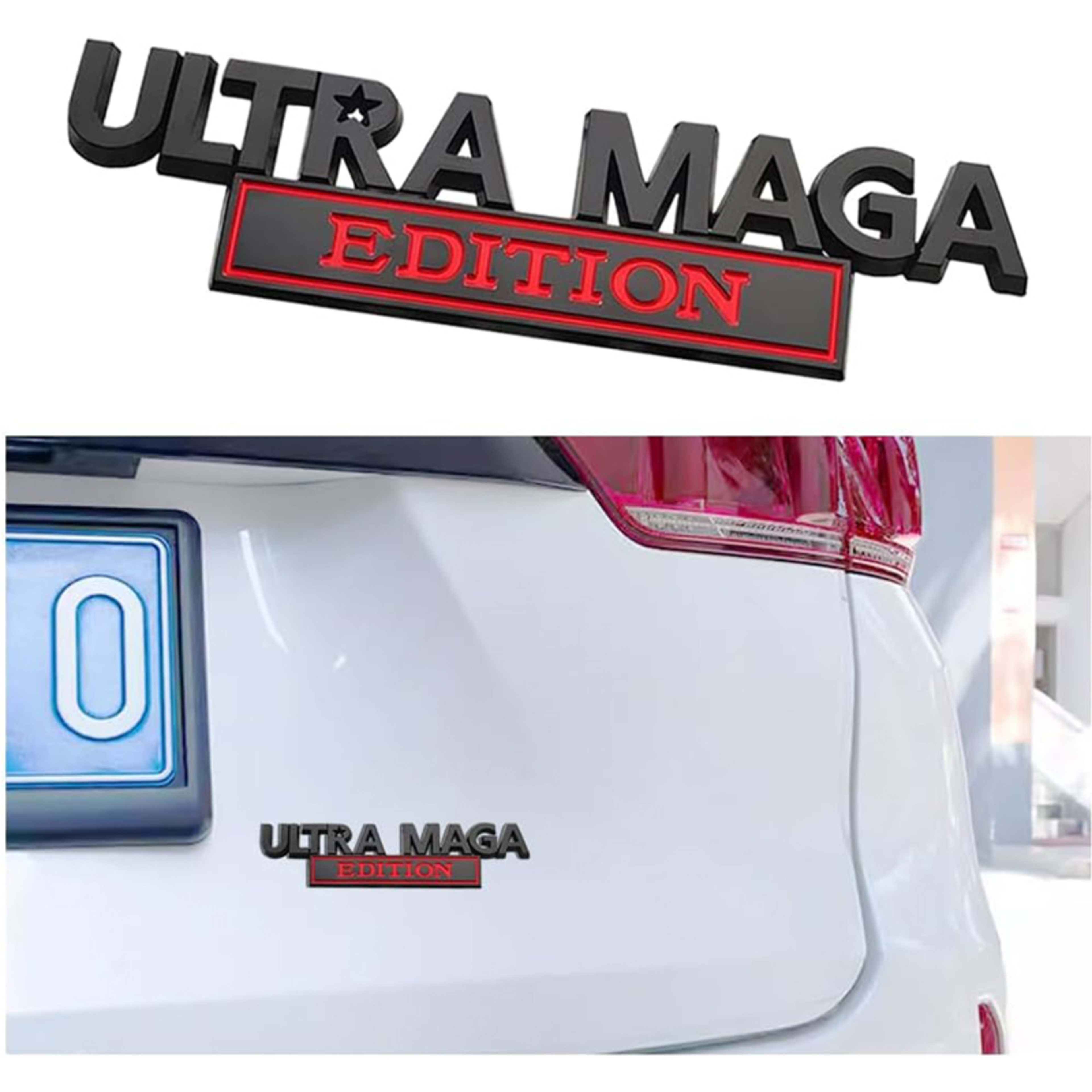 2pcs Ultra MAGA Edition Emblems, Emblem 3D Badge Decal Car Truck SUV,Refrigerator Sticker,Window Display Stickers,Bicycl 2