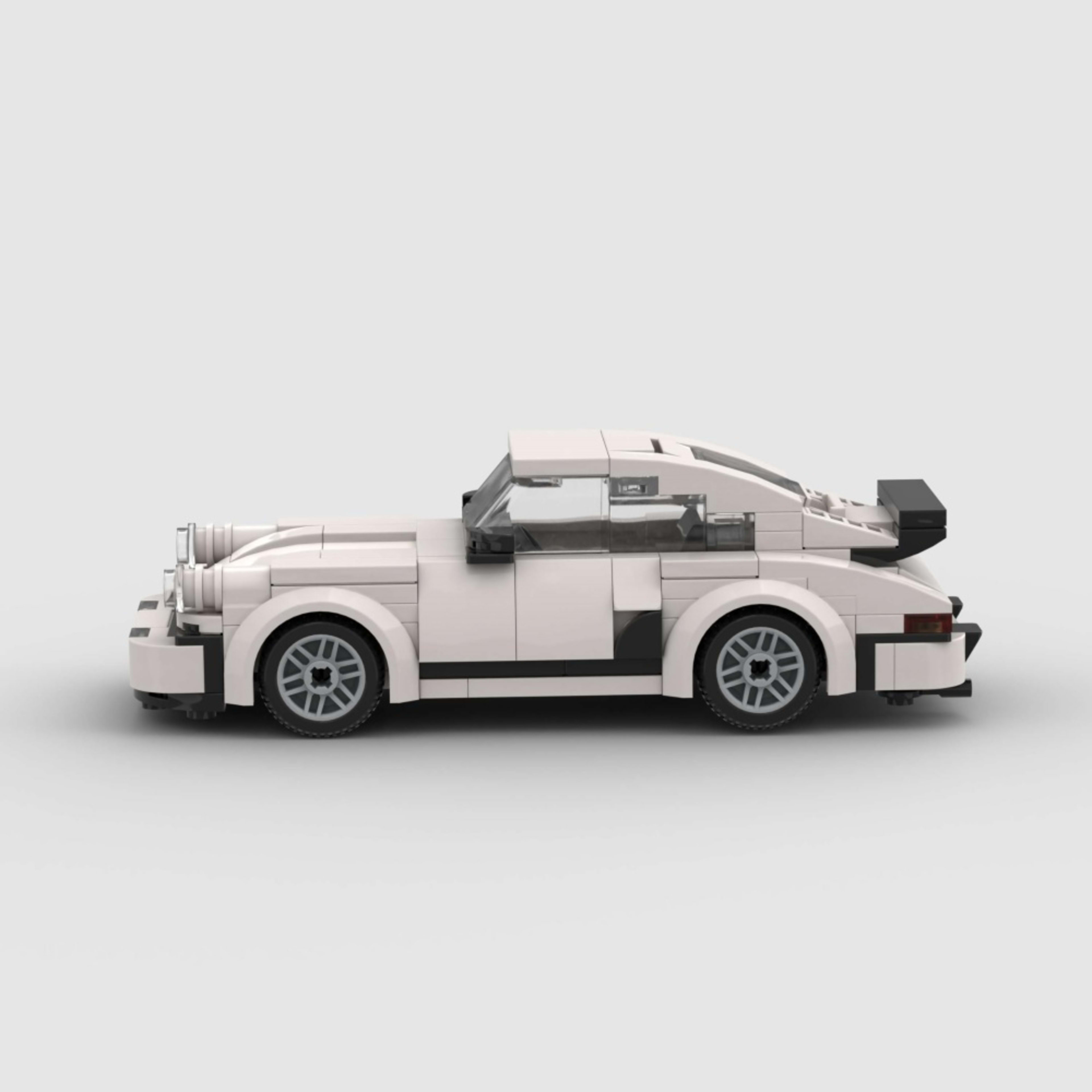 196PCS Retro Style Sports Car Building Blocks, White Classic Race Car Toy For Kids And Adults Gift 5