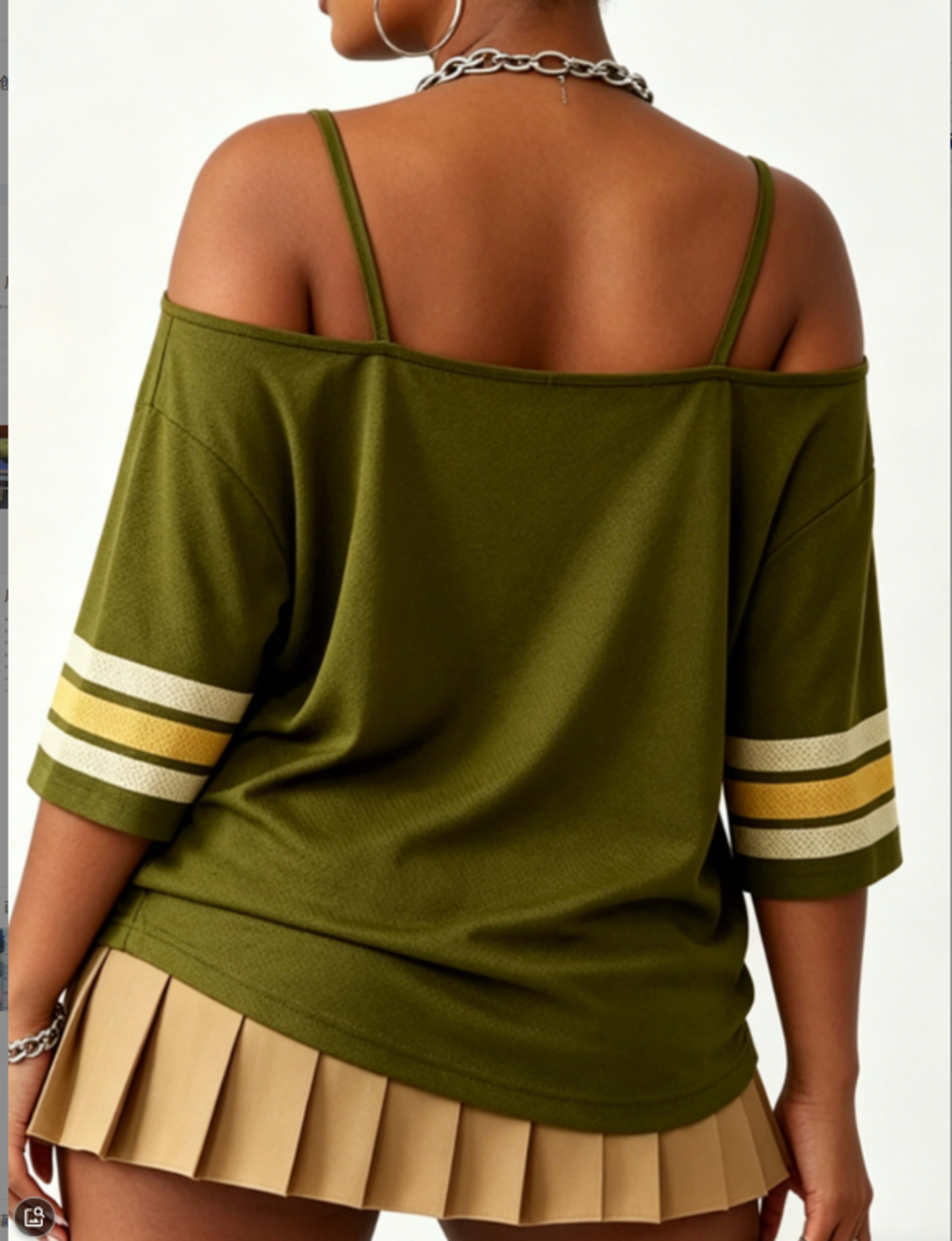Off-Shoulder Printed Sports Top 2