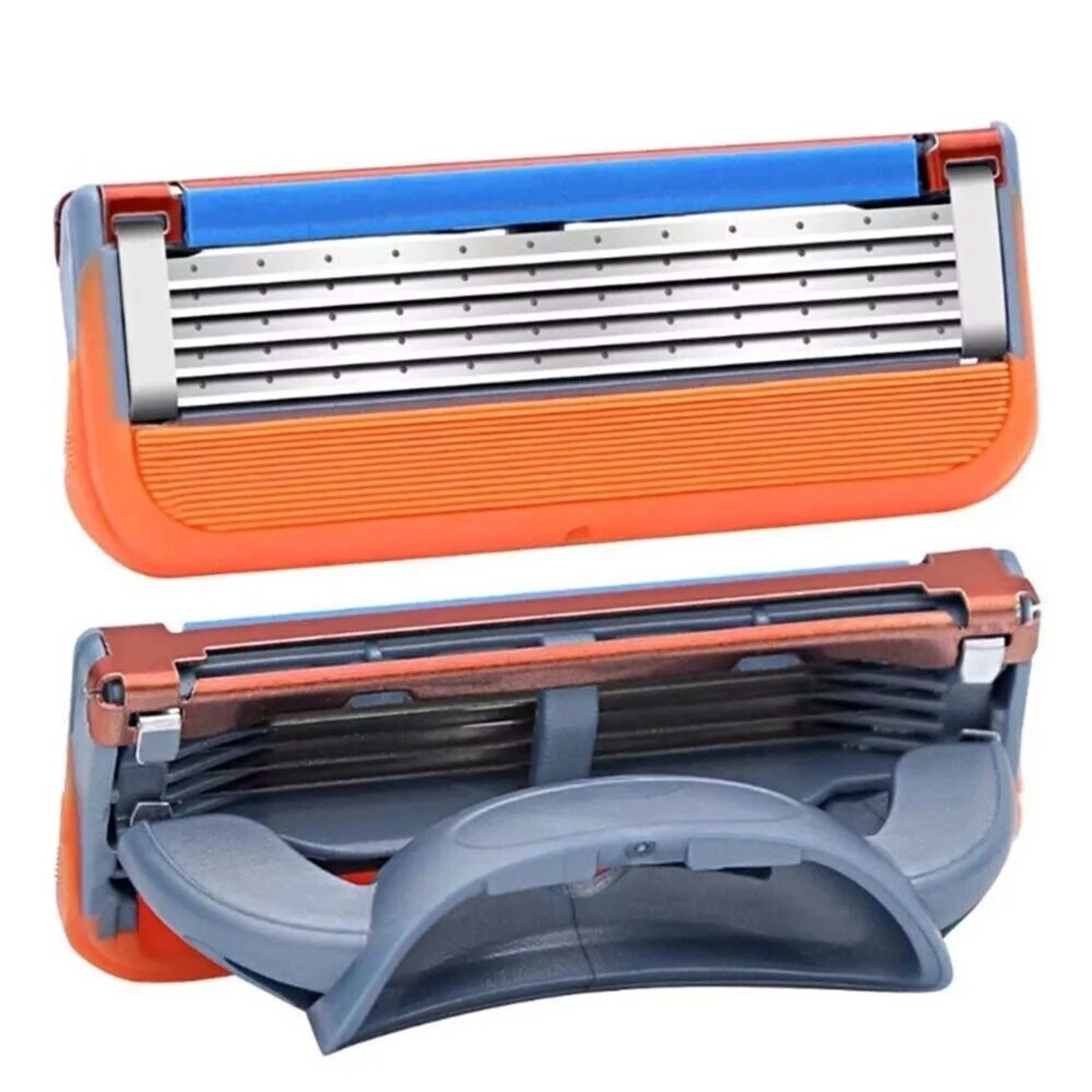 8PCS Disassembled Stainless Steel Shaver Blade Holder For Men's Razor Blades,Gillette Fusion Blade Refills Compatible 5