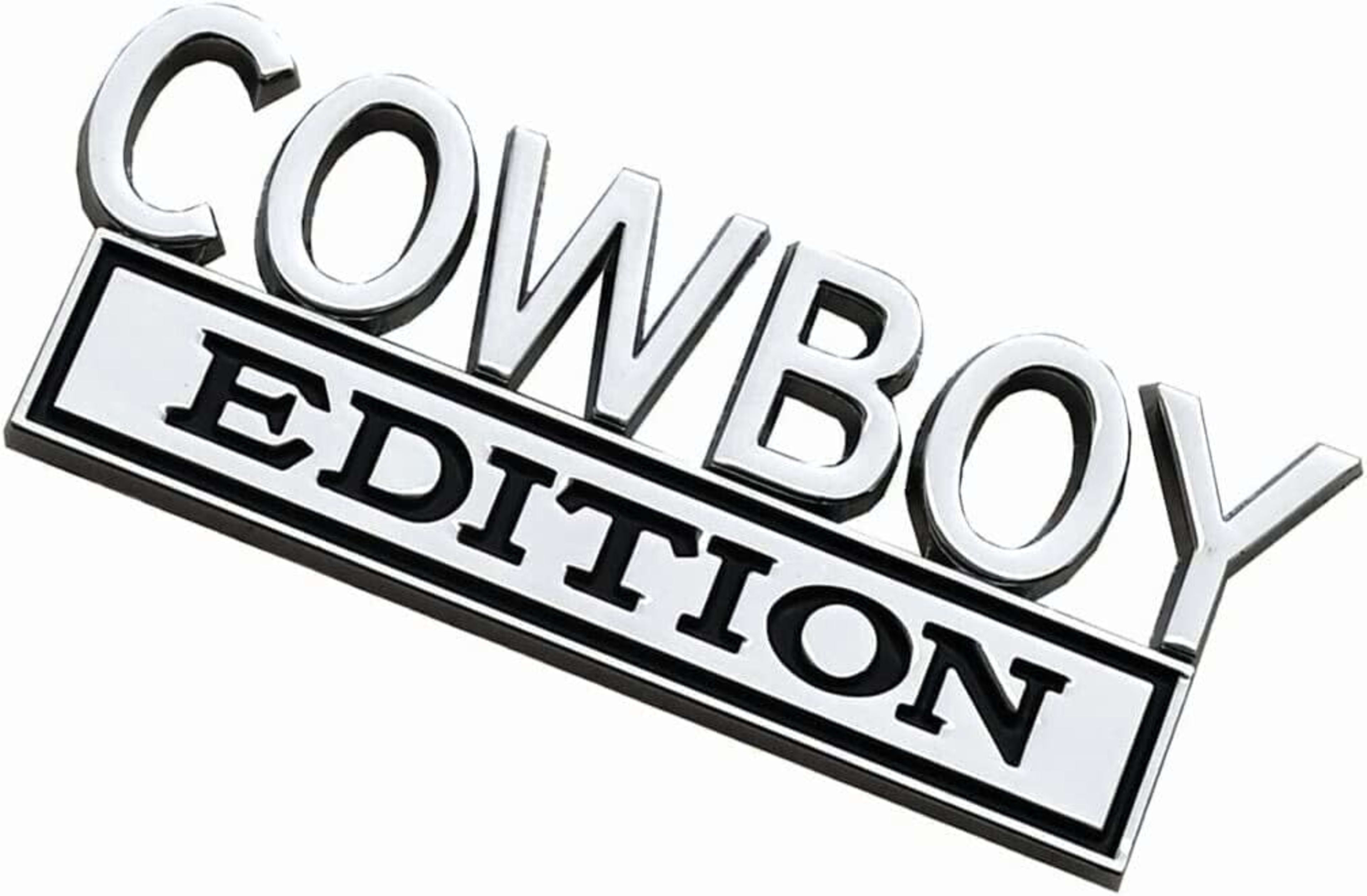 2pack Cowboy Edition Emblems, Seabee Emblem 3D Badge Decal Car Truck SUV,Refrigerator Sticker,Window Display Stickers,Bi 9