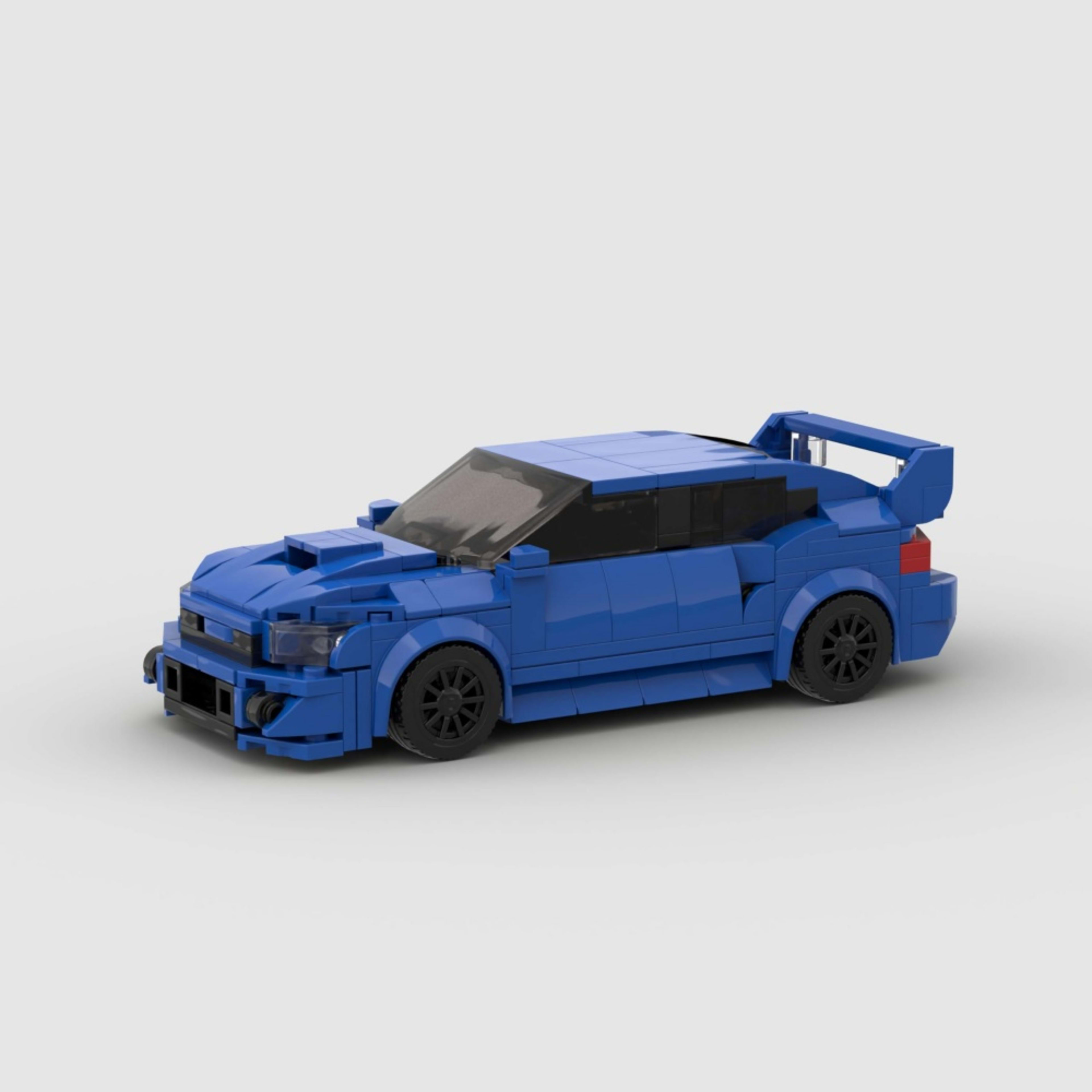 303PCS Blue JDM Rally Car Building Blocks, WRX STI Inspired Sports Sedan Toy With Rear Wing Kit For Kids 6 And Adults ,C 6