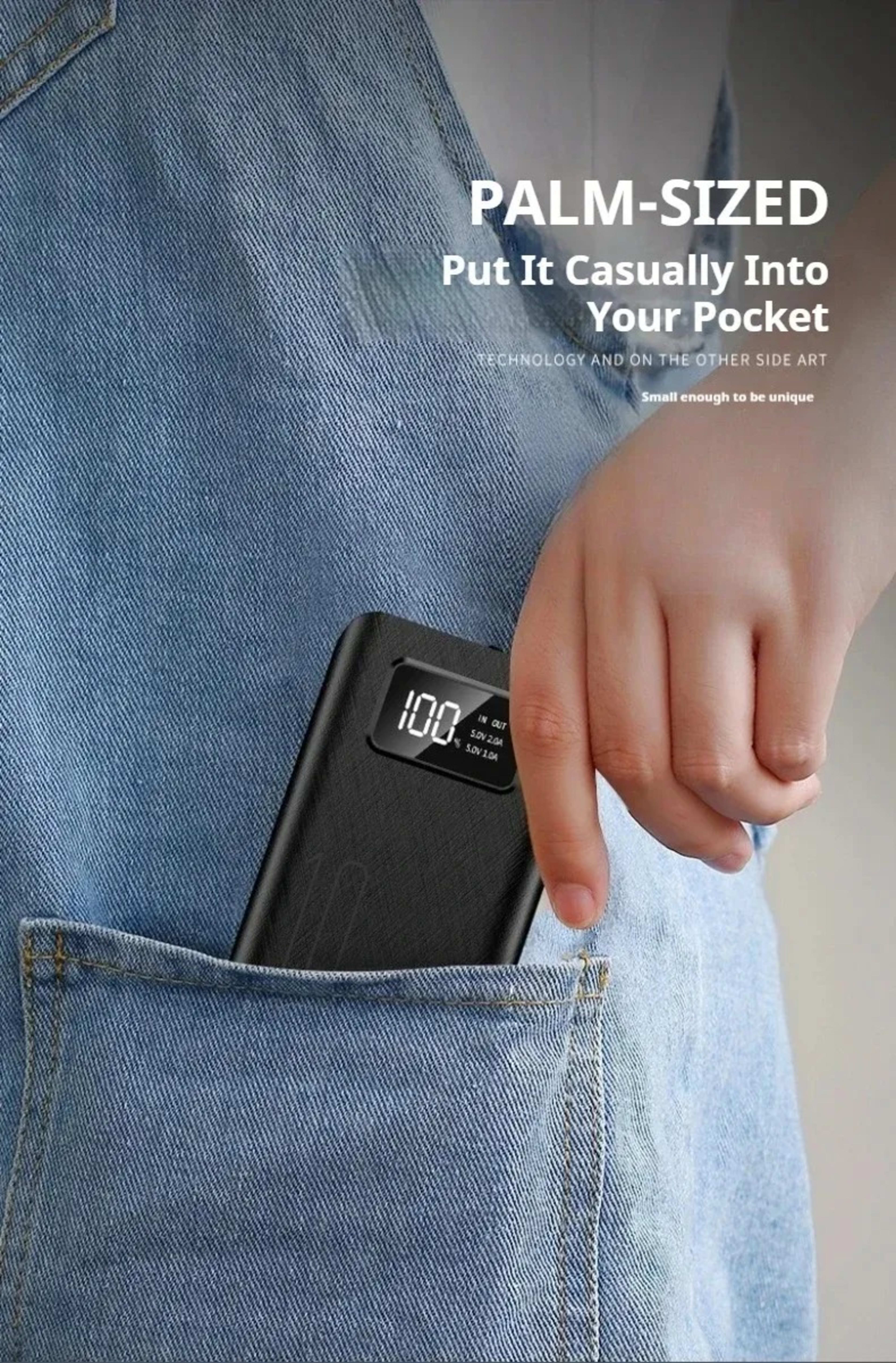 Portable Power Bank With High Capacity 10000 MAhAnd Fast Charging Function, Compatible With IPhone And Samsung. 9