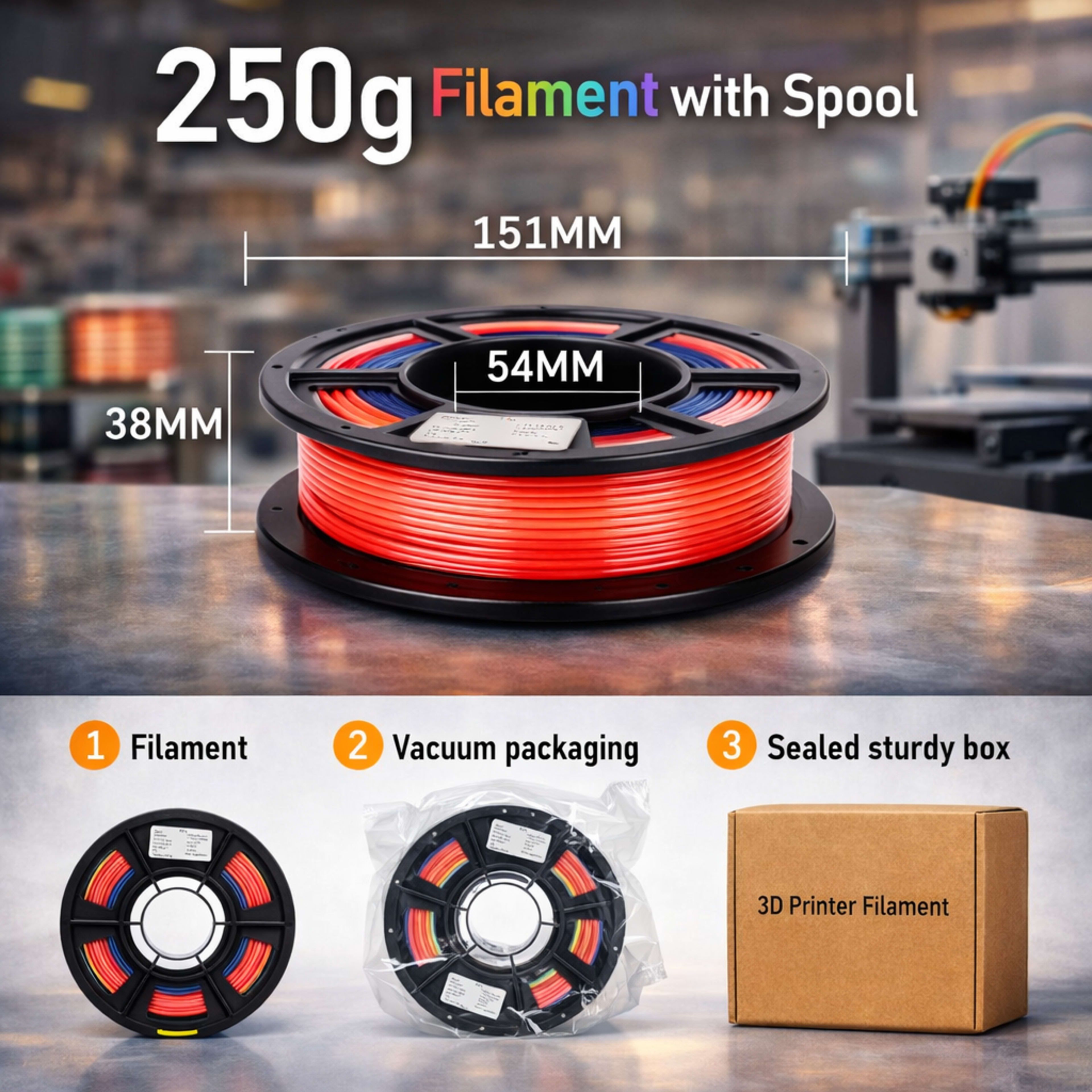 Rainbow Gradient PETG Filament For 3D Printers, Multicolor Color Changing Printing Material, Compatible With Most FDM Pr 6