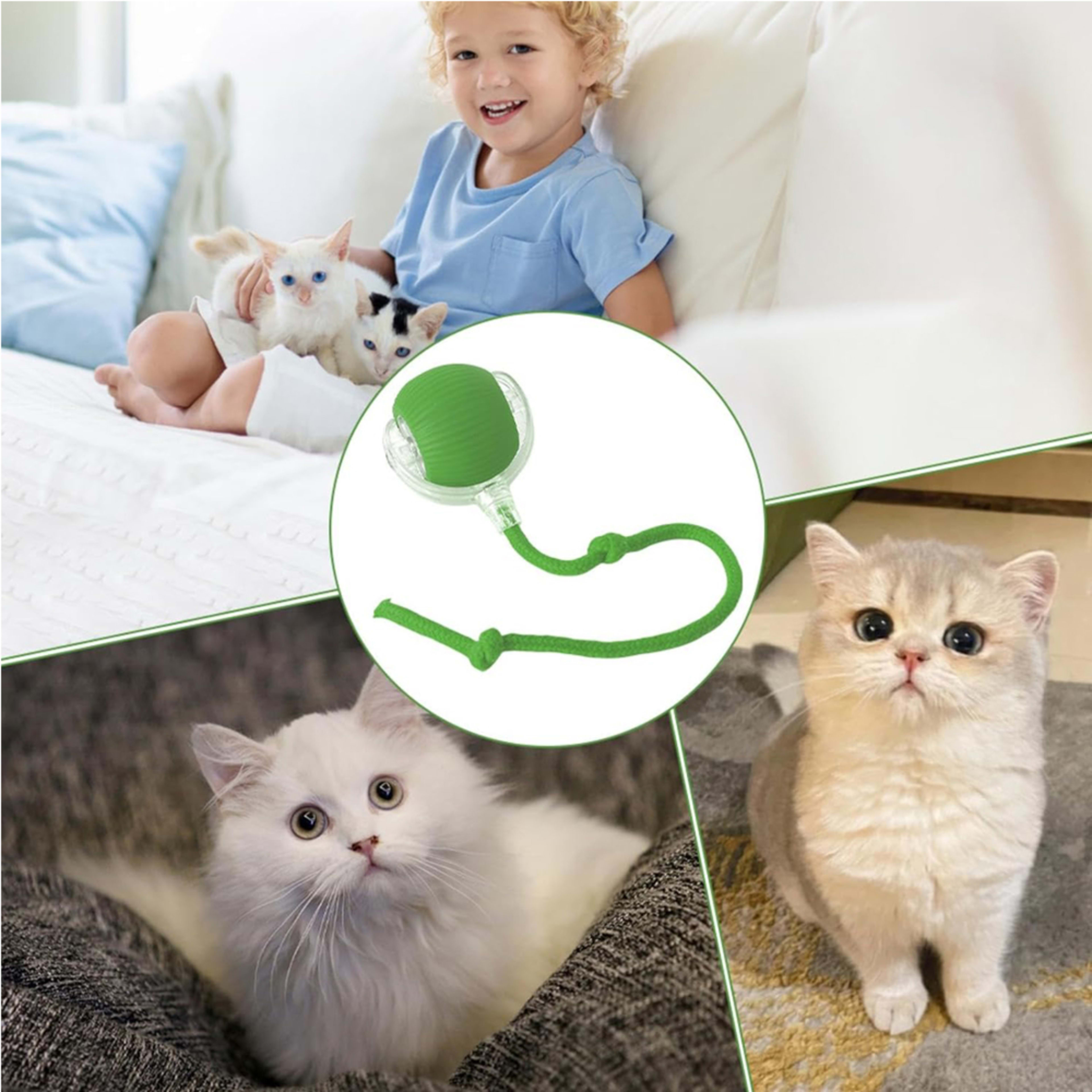 Electric Dog Cat Ball Toy,Indoor Large And Small Cat Dog Interactive Intelligent Rolling Pet Ball