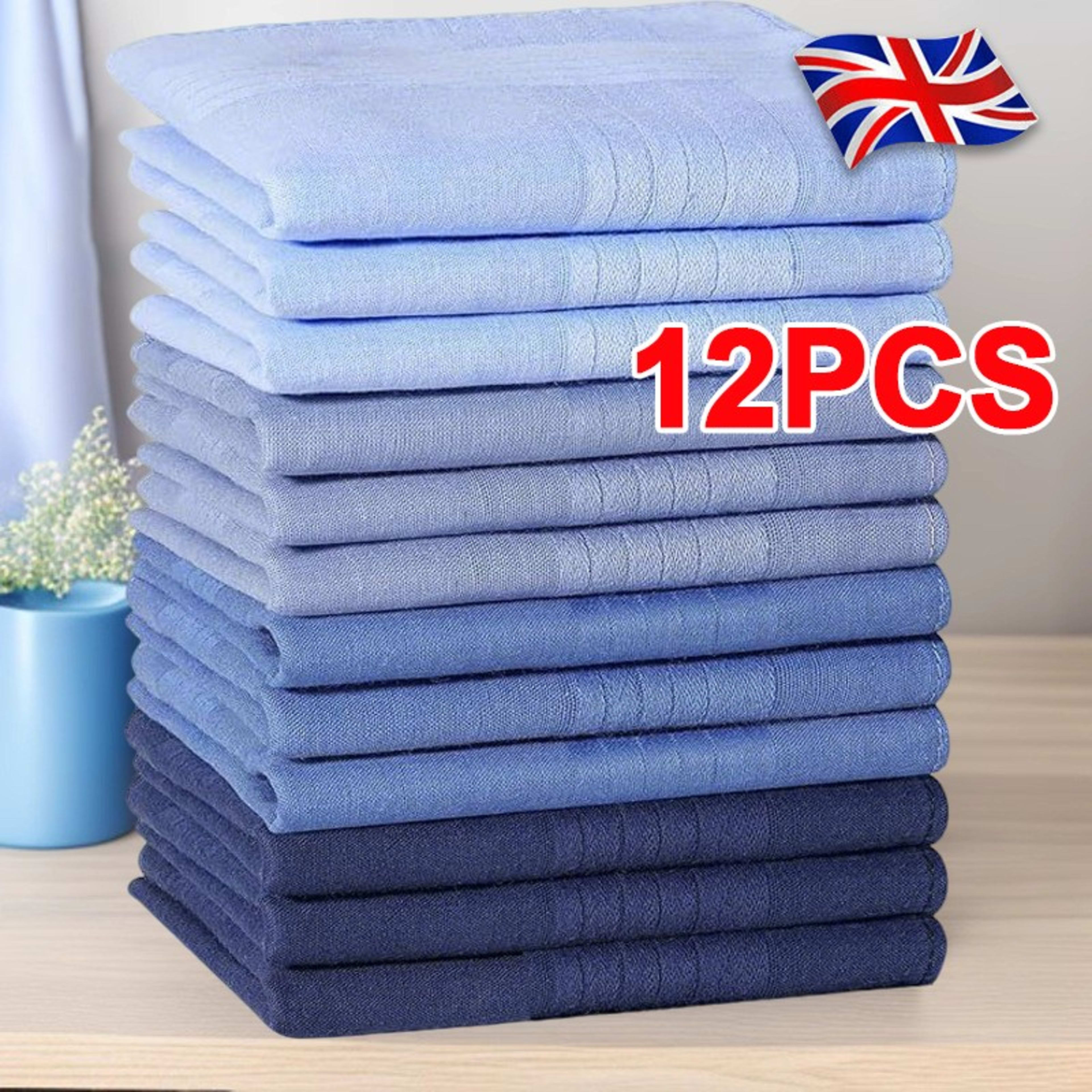 Men'S Cotton Gents Hankies Set, 12 Pack Large Handkerchiefs, Premium Pocket 4