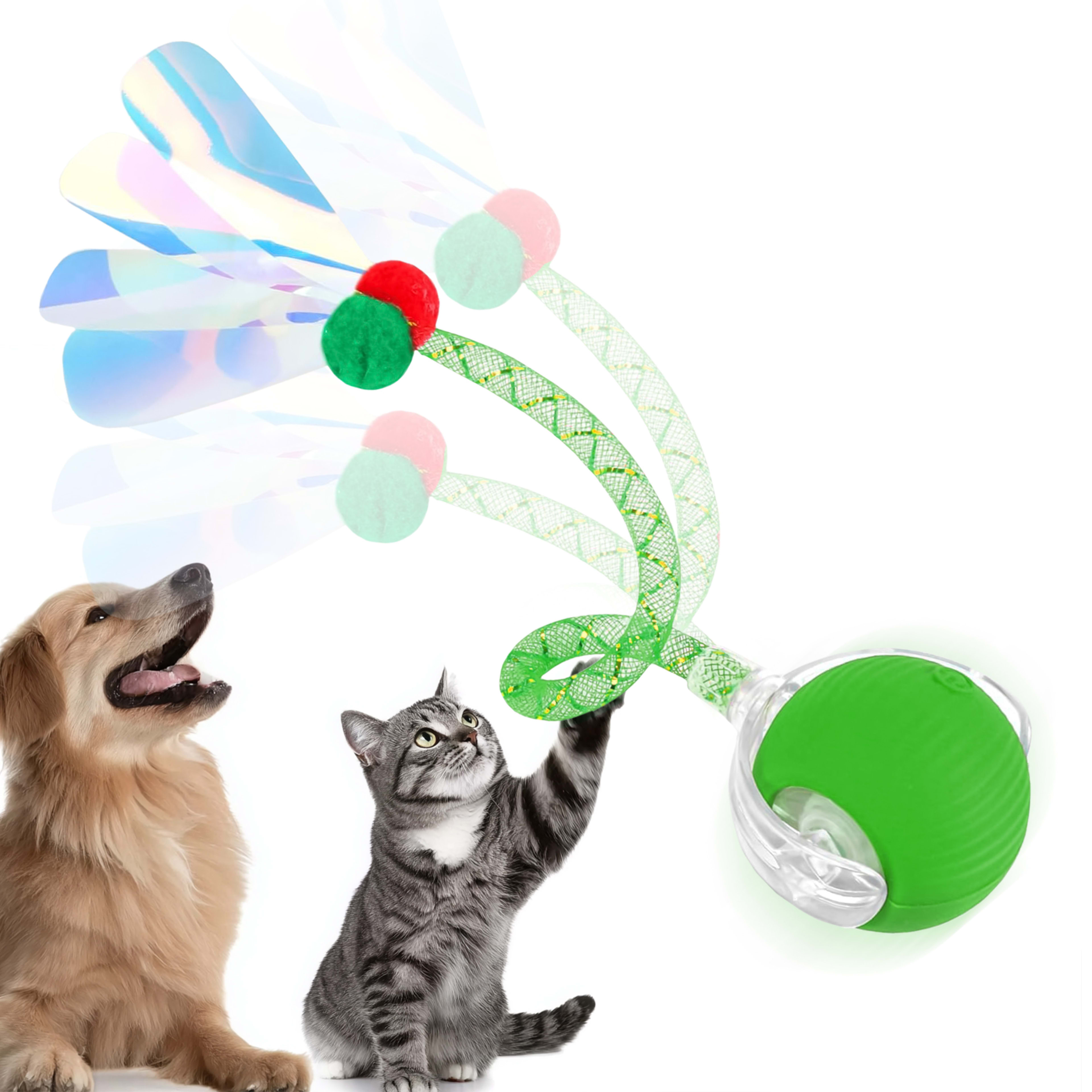 Interactive Toys Ball For Cats, Dog,Agile Moving Cat Ball With ElasticMesh Tail 2