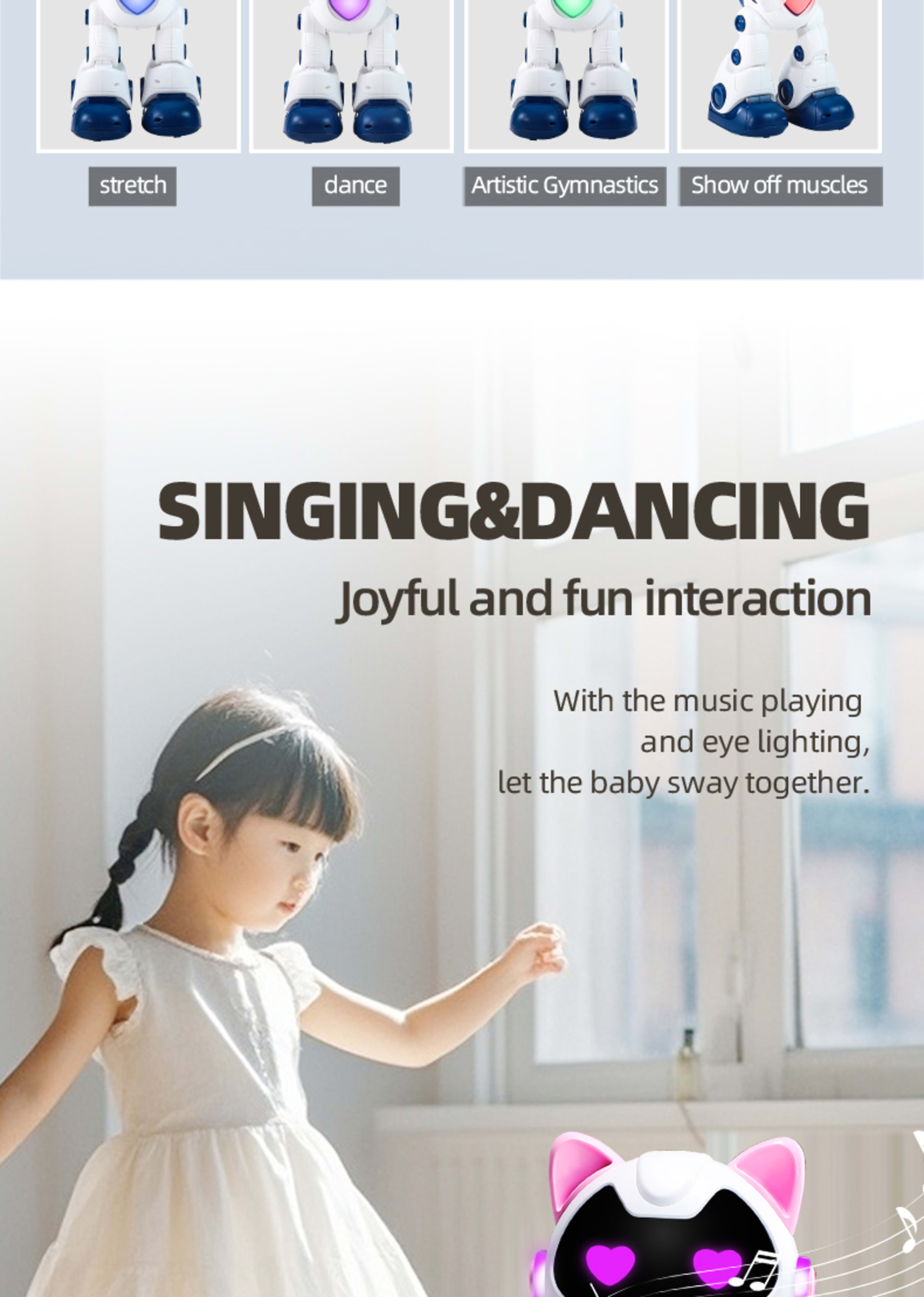 Intelligent Programming Gesture Induction Robot Spray Cool Breathing Lamp Children's Toys 20