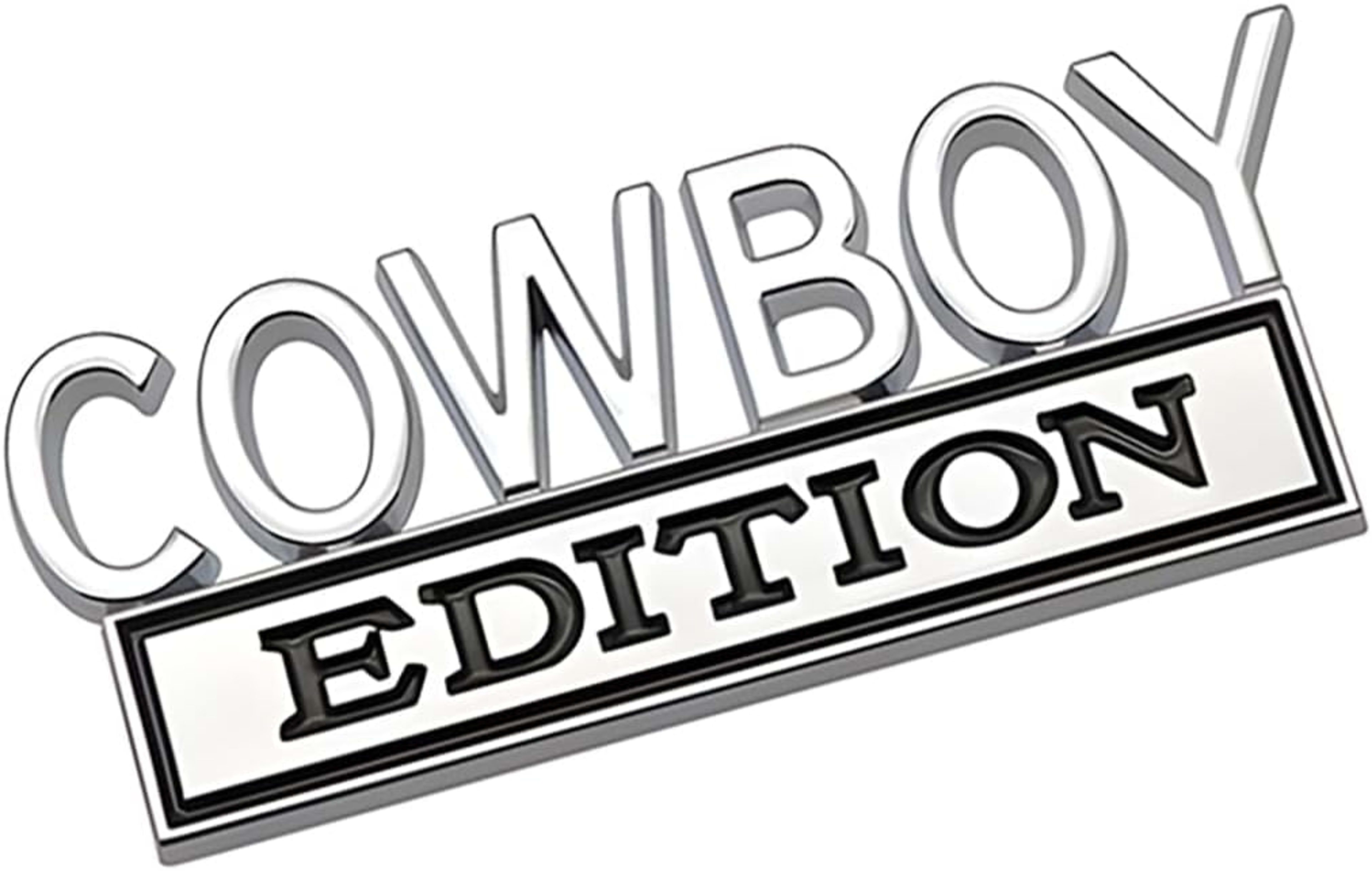 2pack Cowboy Edition Emblems, Seabee Emblem 3D Badge Decal Car Truck SUV,Refrigerator Sticker,Window Display Stickers,Bi 12