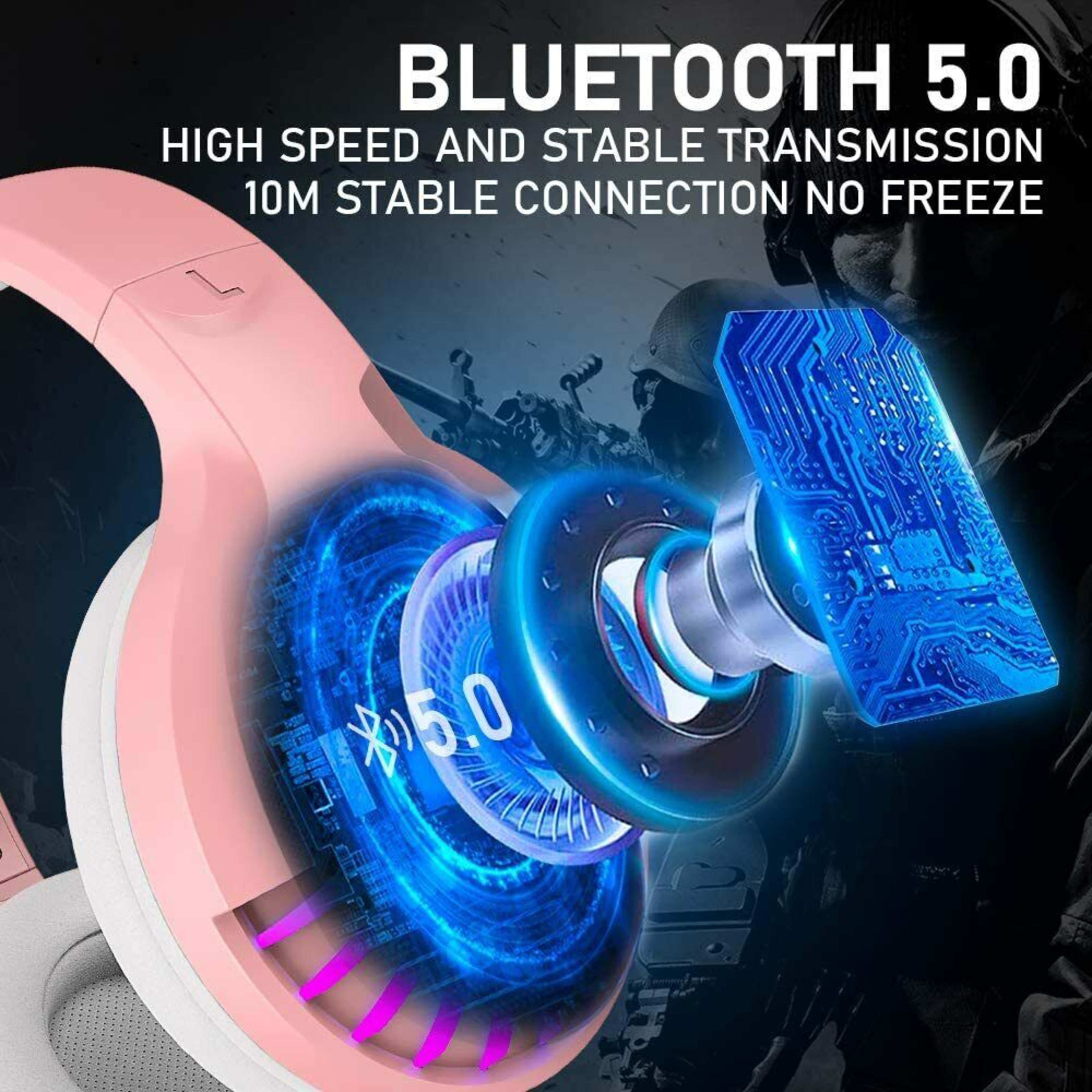 AU Wireless Bluetooth Gaming Headset Headphones Stereo For Laptop PC Phones Ipad 4