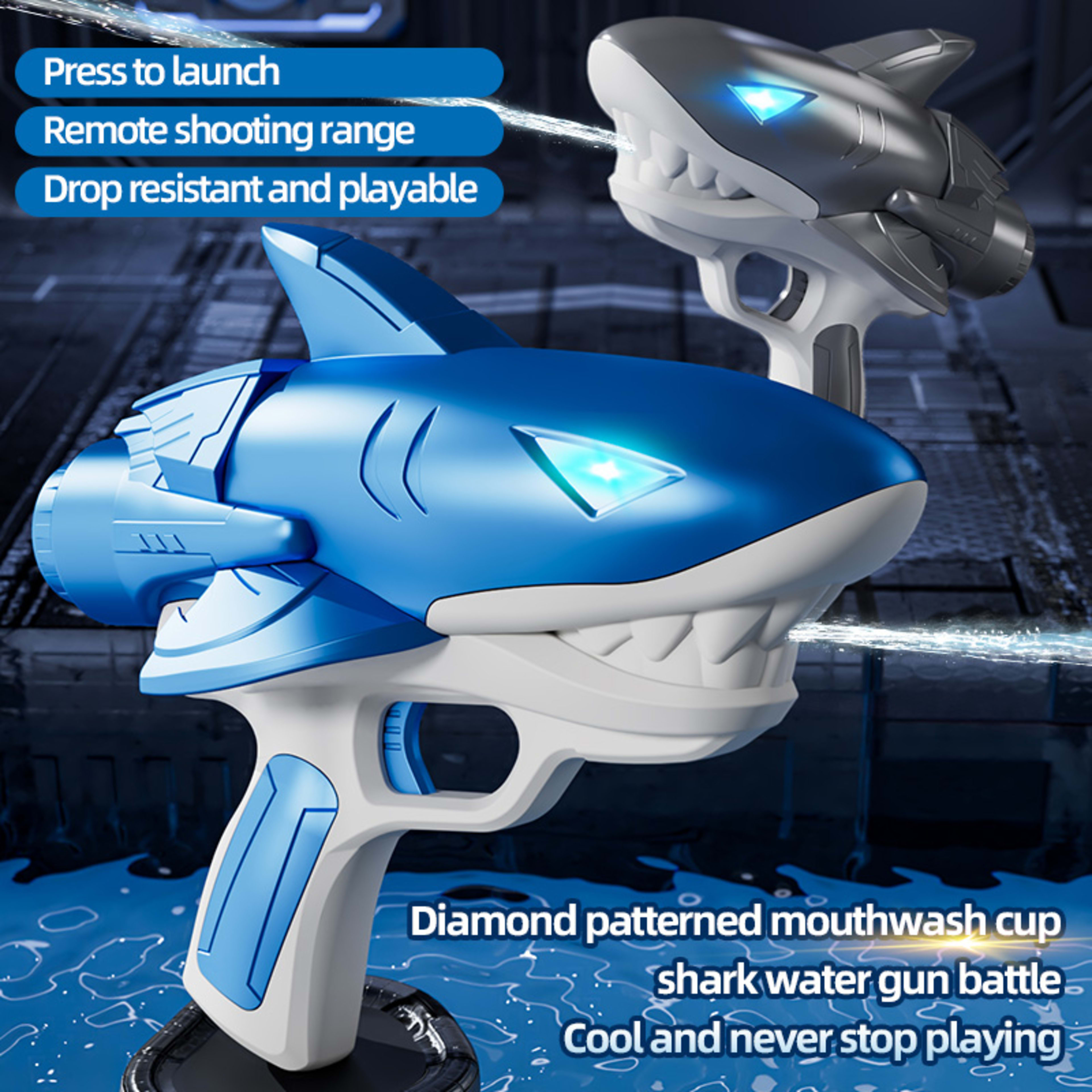 Shark Water Gun SYSQ-Gray,Blue 2