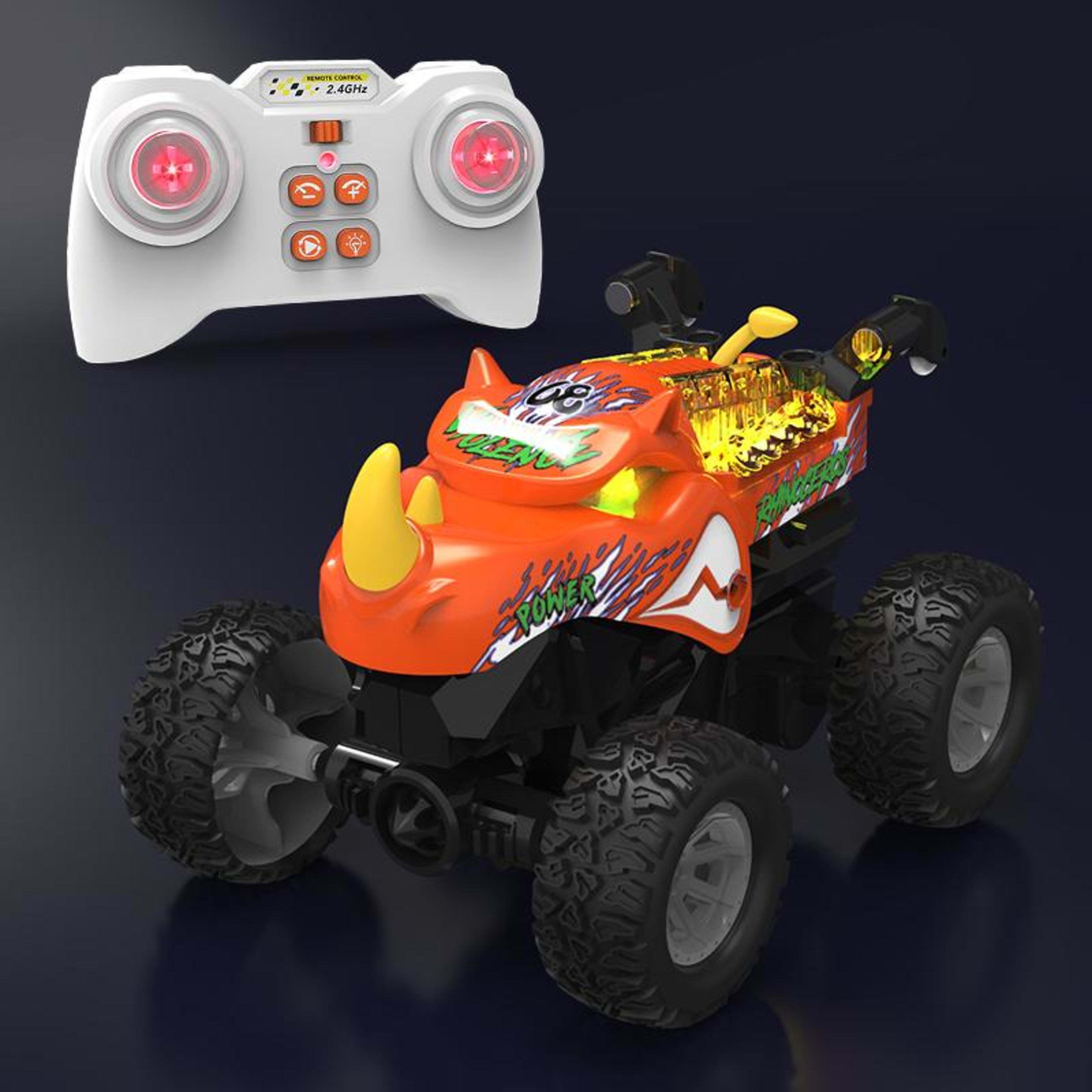 2.4G Rhino Stunt Remote Control Car For Children, 360-degree Vertical Rotation All-Terrain Off-Road 7