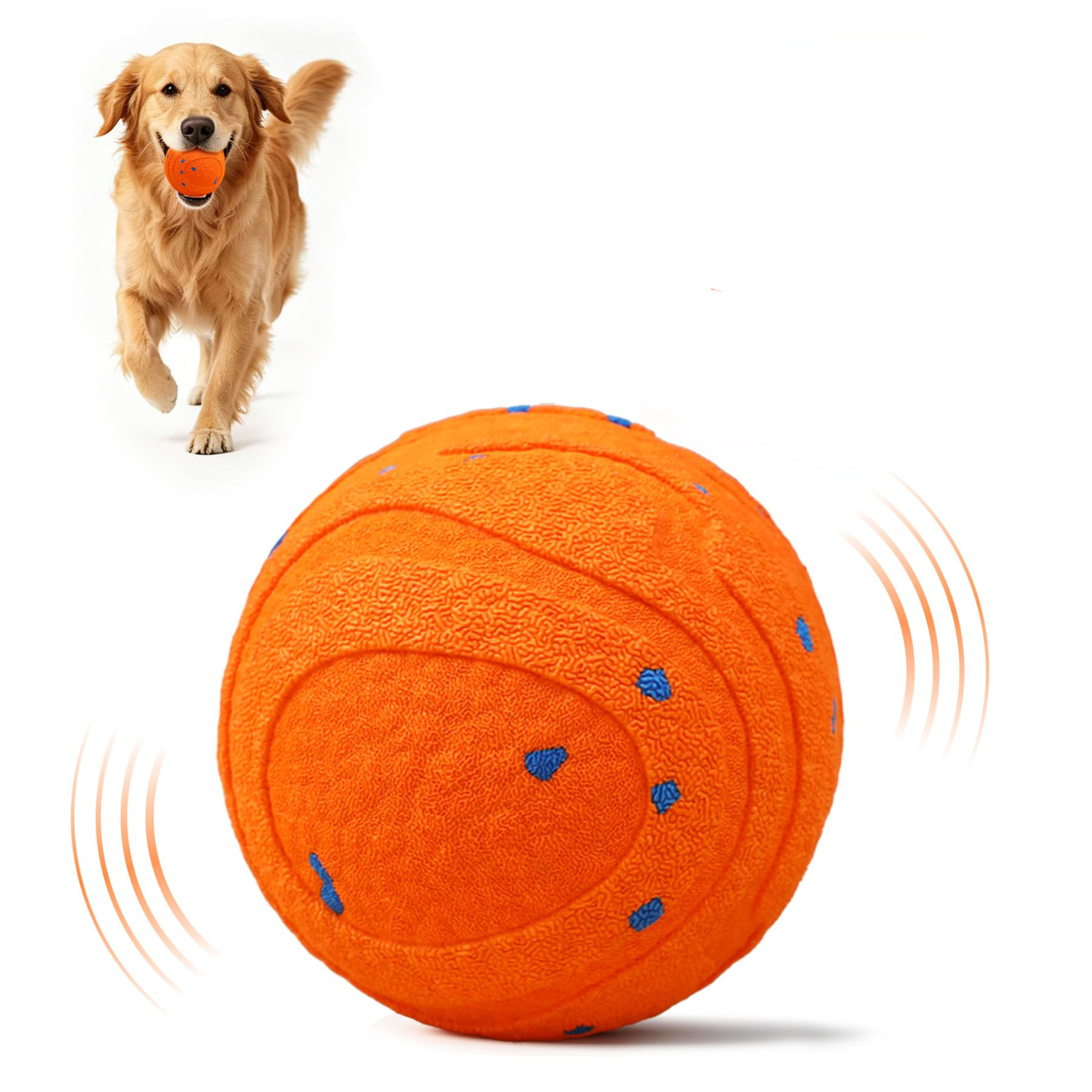 Interactive Automatic Bouncing Dog Ball, Motion Activated Self Moving Toy For Boredom & Separation Anxiety, Durable Chew 6