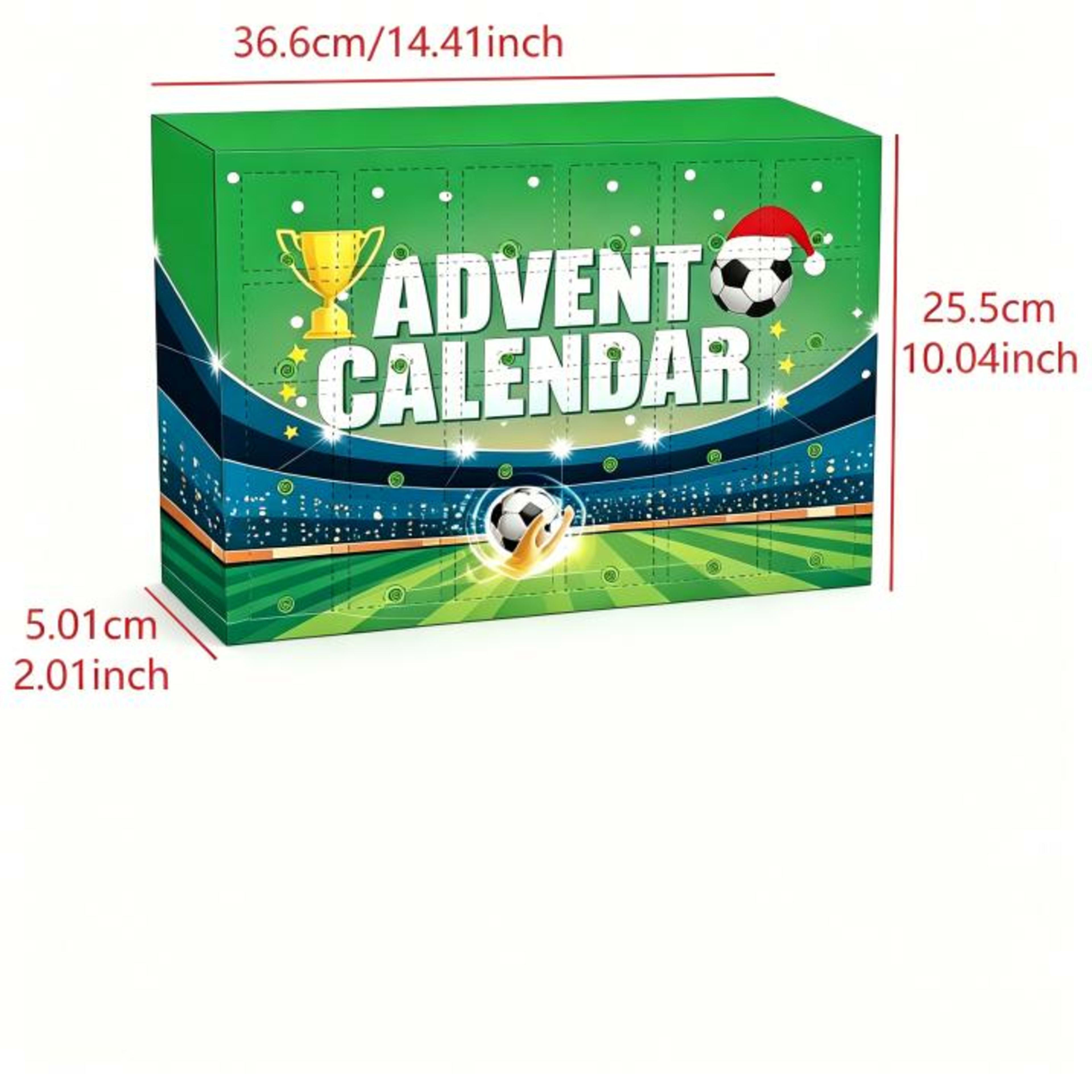 Football World Cup Advent Calendar 2026, 24 Days Countdown Blind Box With Mini Soccer Toys, Players, Trophies, Medals &
