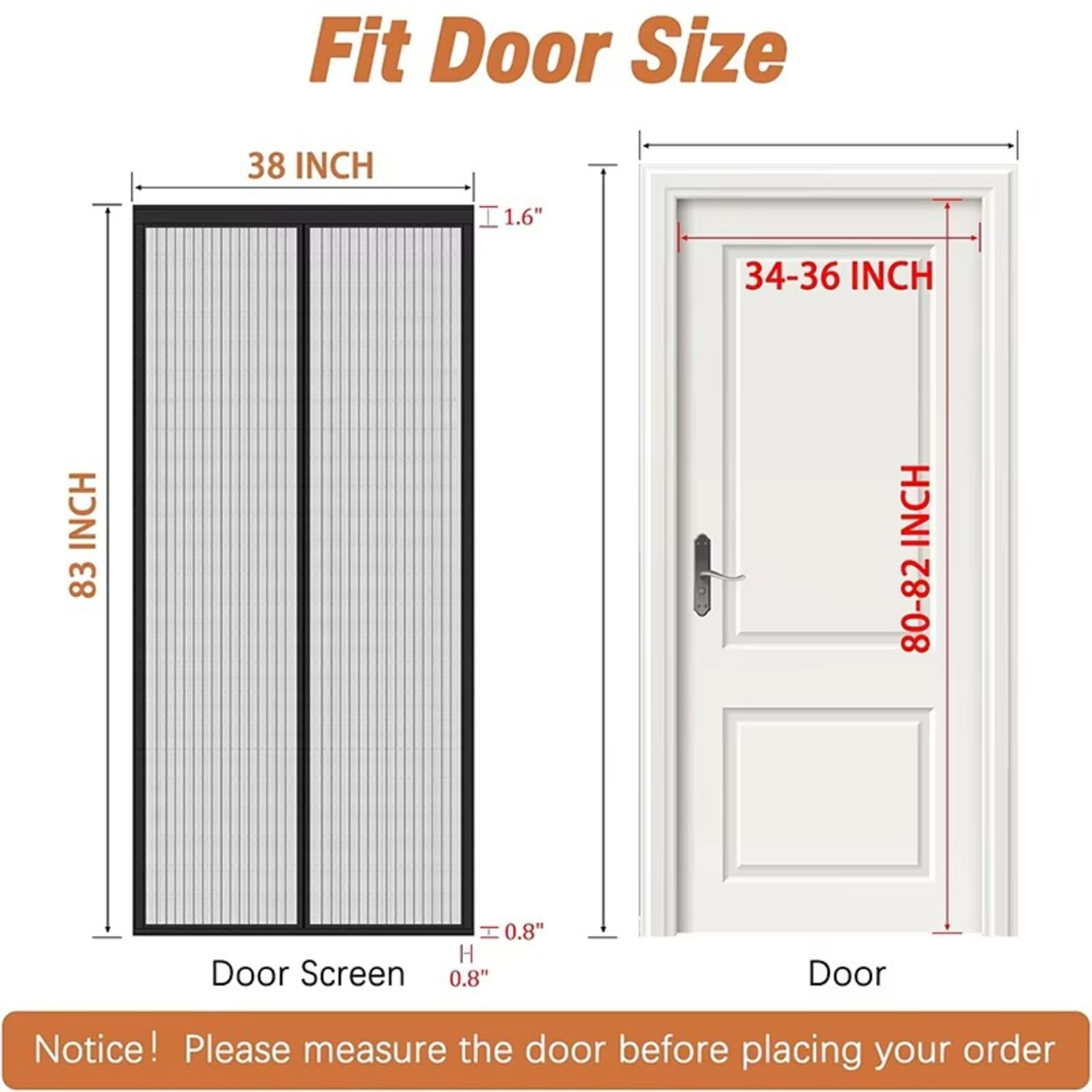Magnetic Screen Door Curtain - Manual Or Automatic Close, Black Stripe Design, Mosquito-proof Summer Breathable Partitio 9