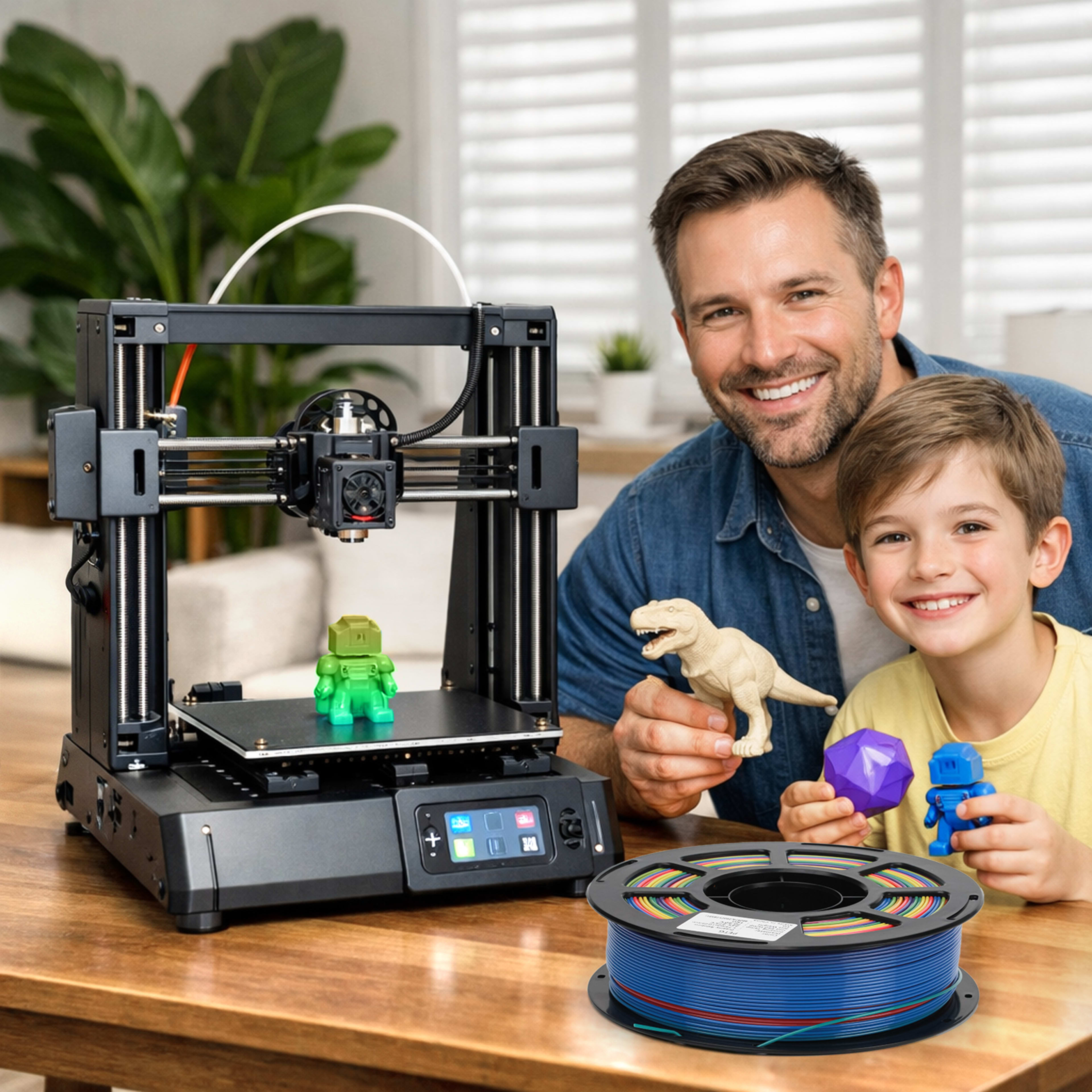 Rainbow Gradient PETG Filament For 3D Printers, Multicolor Color Changing Printing Material, Compatible With Most FDM Pr 8