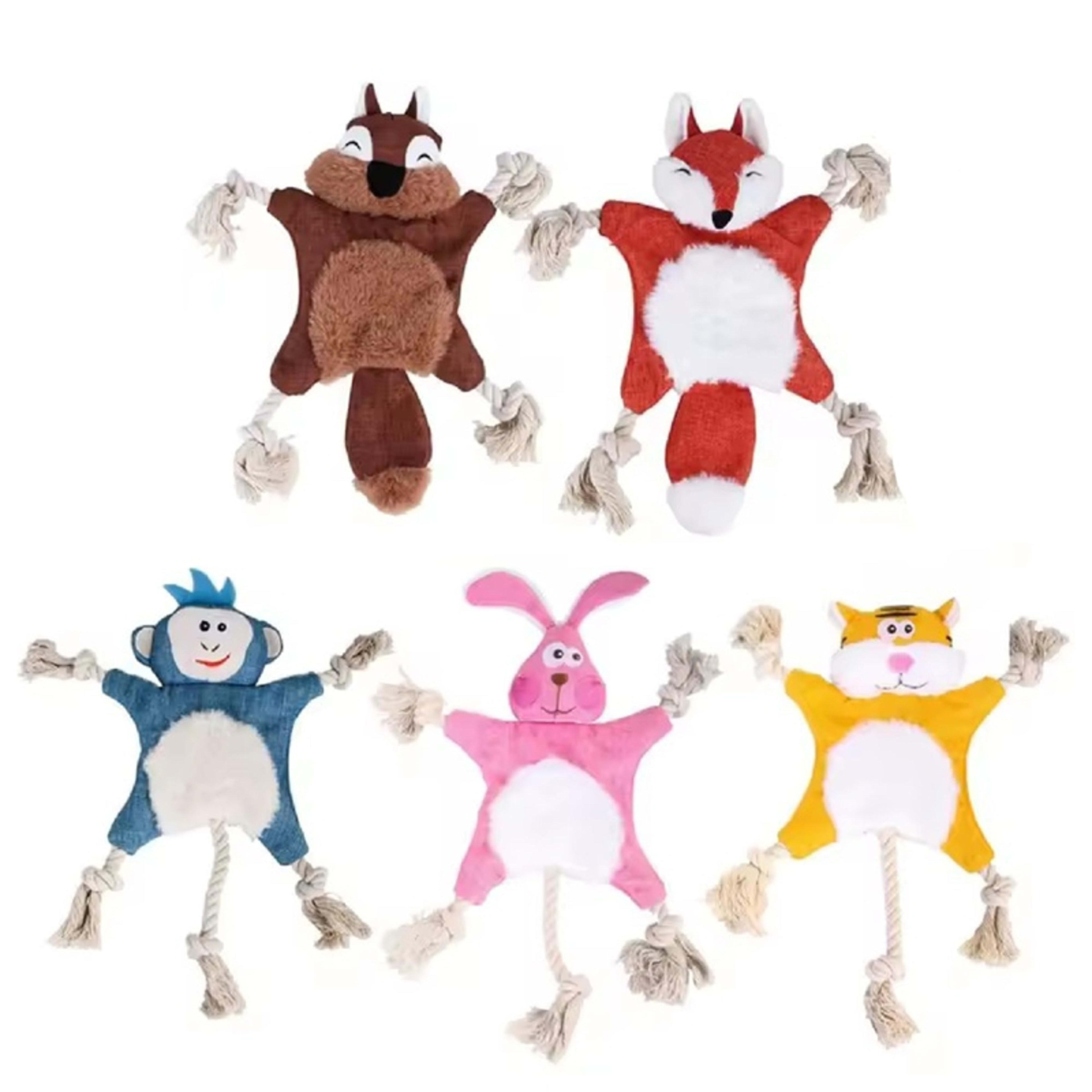Dog Toys, Stuffed, Chewing, Plush, Squeaky Animal Pet Toys, Puppy, Fox, Squirrel, Dog, Cat, Chewing, Squeaky Toys, Pet S 13