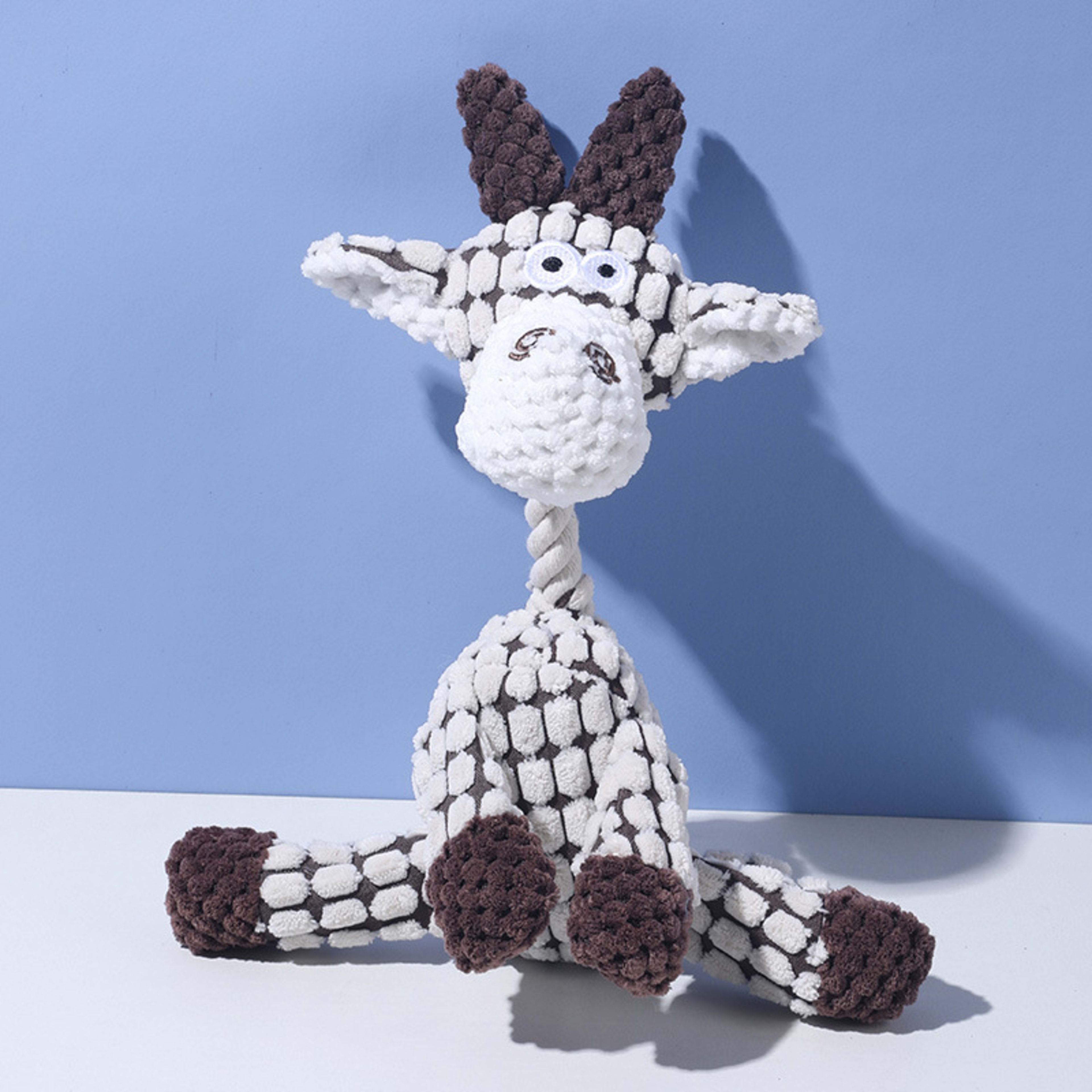Funny Donkey Plush Dog Toy Squeaky Sound Interactive Chew Molar Pet Toy 6