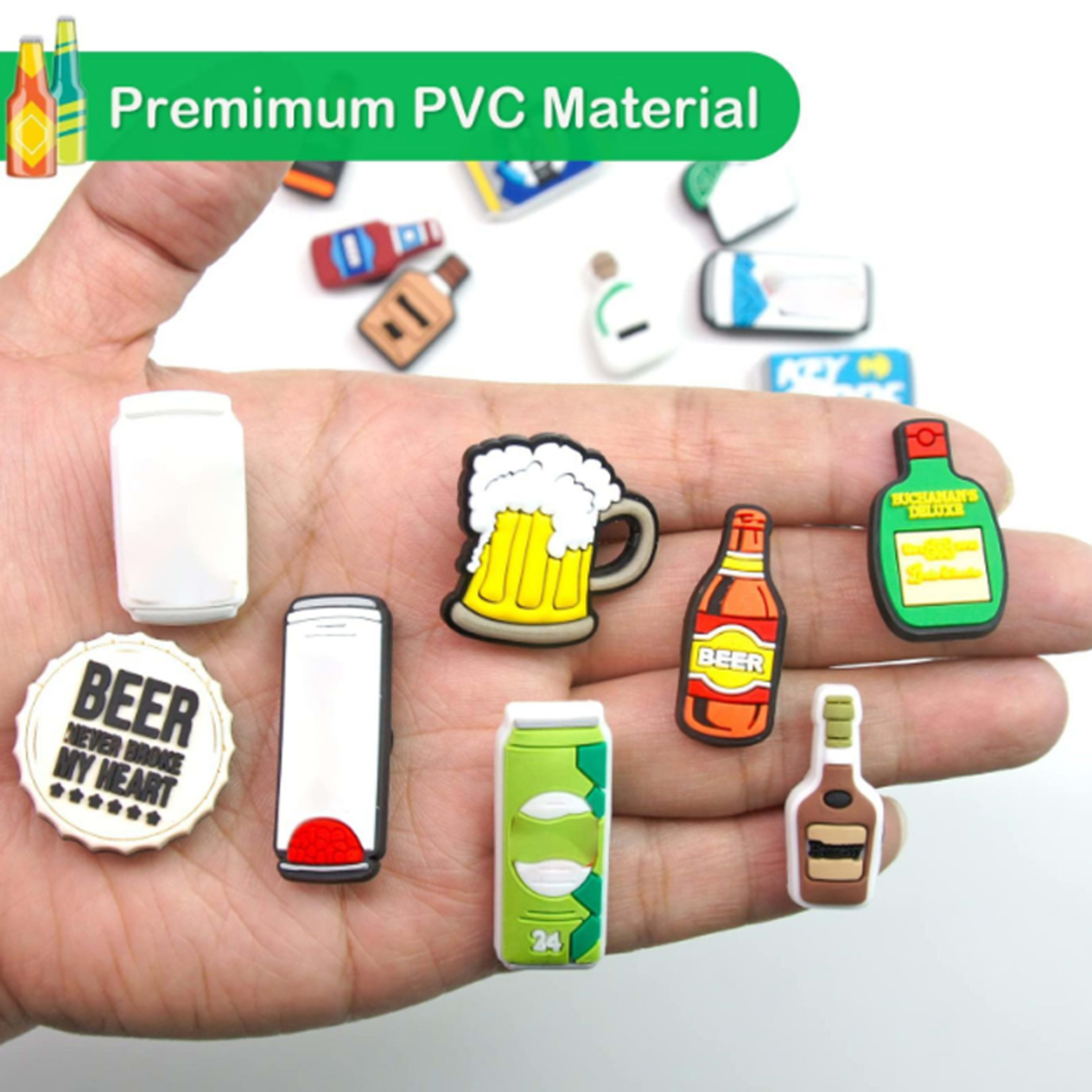 Random Lot Of 25 Pcs PVC Shoe Charms Different Food Candy And Drink Bottle Shoe Decoration 6