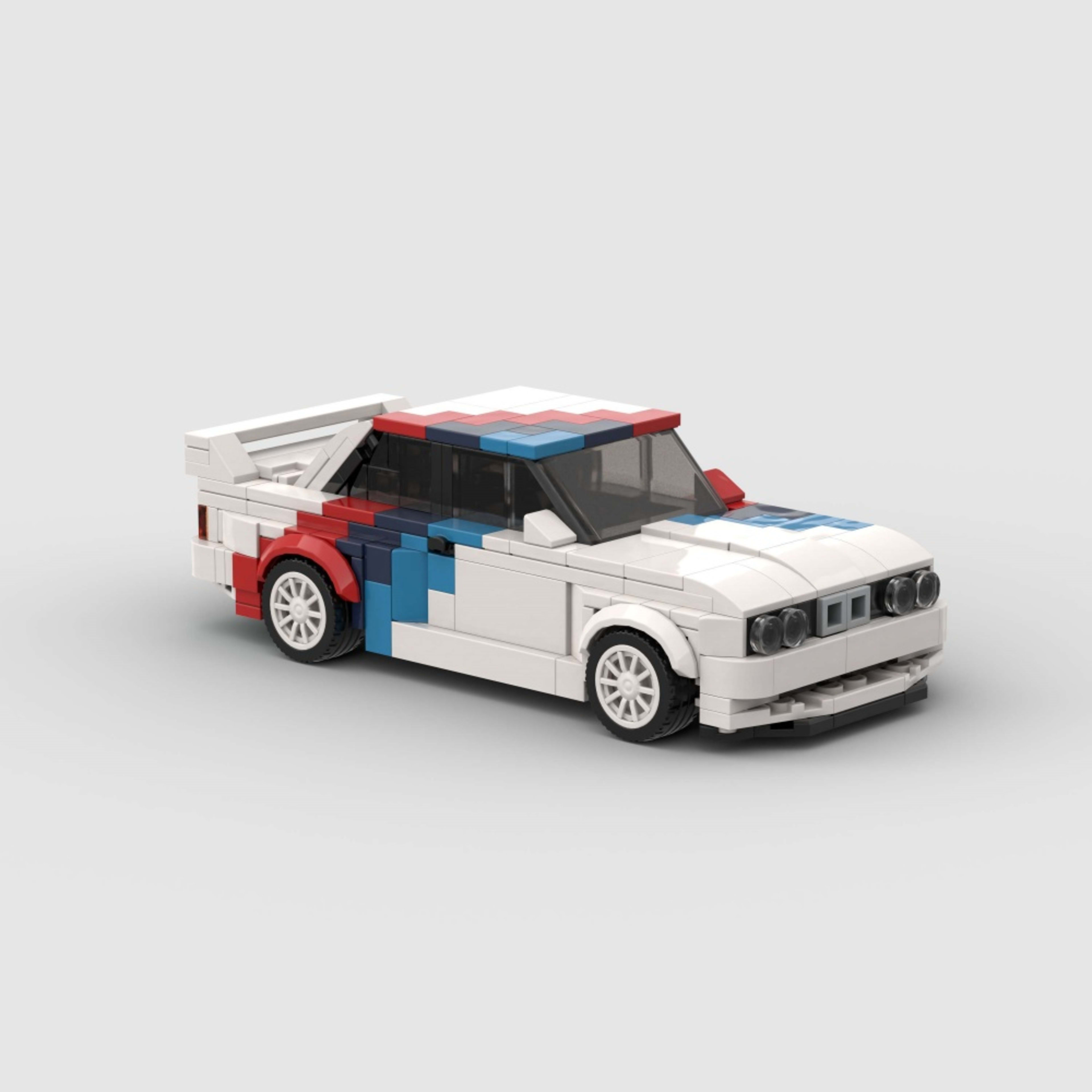 355PCS Race Car Building Blocks, White Sports Car With M Motorsport Colors, STEM Toy For Kids And Adults , Collectible C