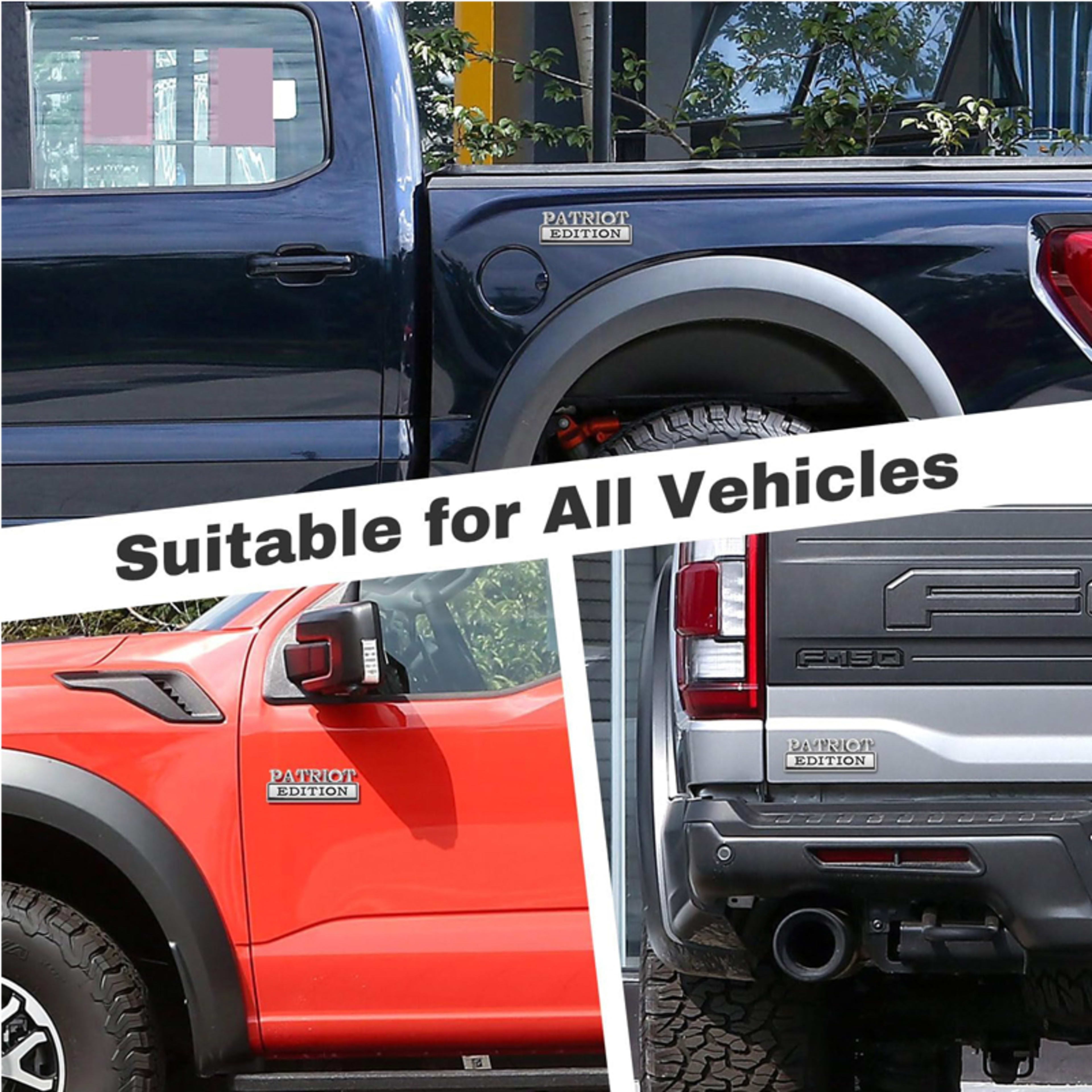 2pcs Patriot Edition Emblems, Emblem 3D Badge Decal Car Truck SUV,Refrigerator Sticker,Window Display Stickers,Bicycles, 2