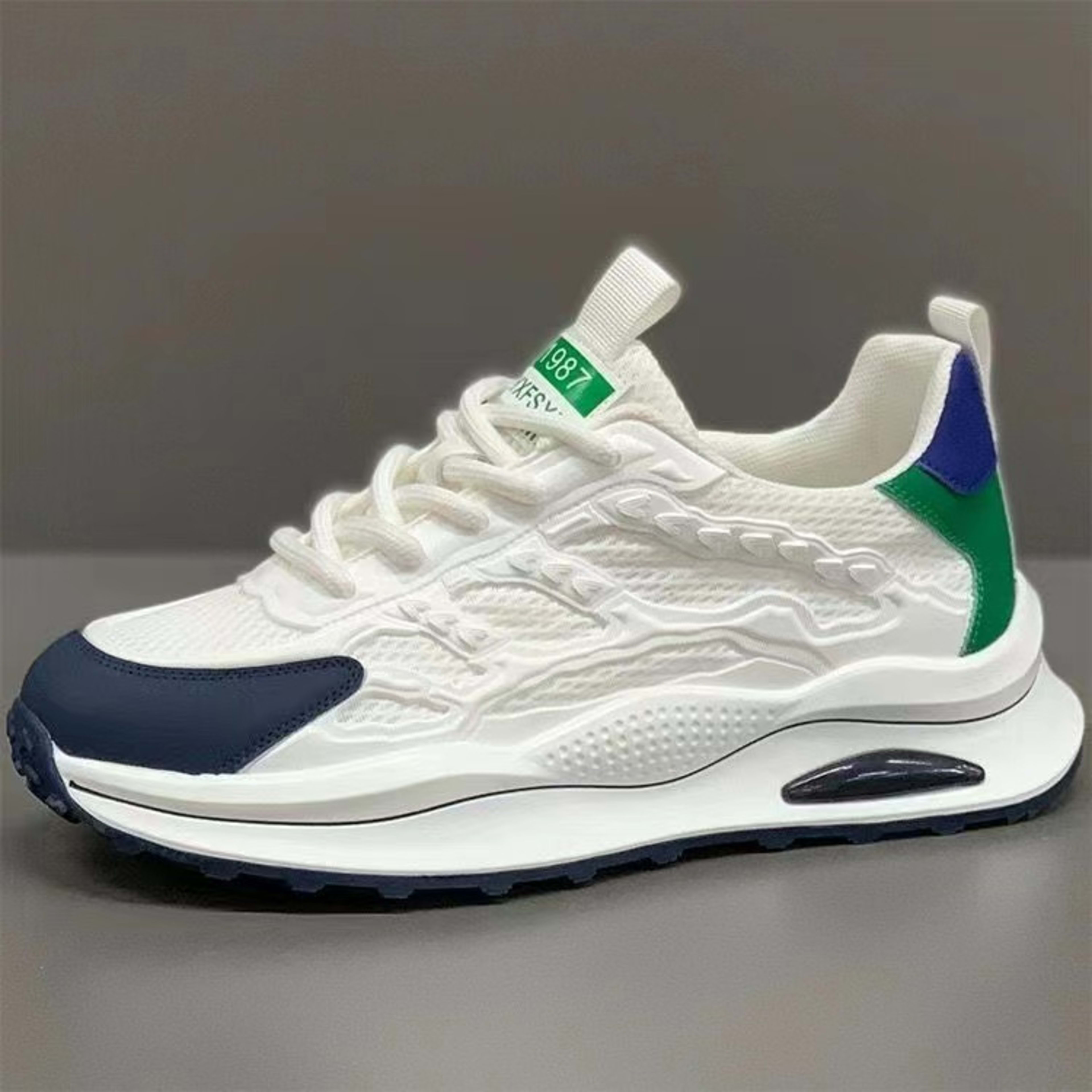 White Laceup Sneakers Fashion Breathable Mesh Flat Shoes Lightweight Versatile Casual Running Walking Shoes 4