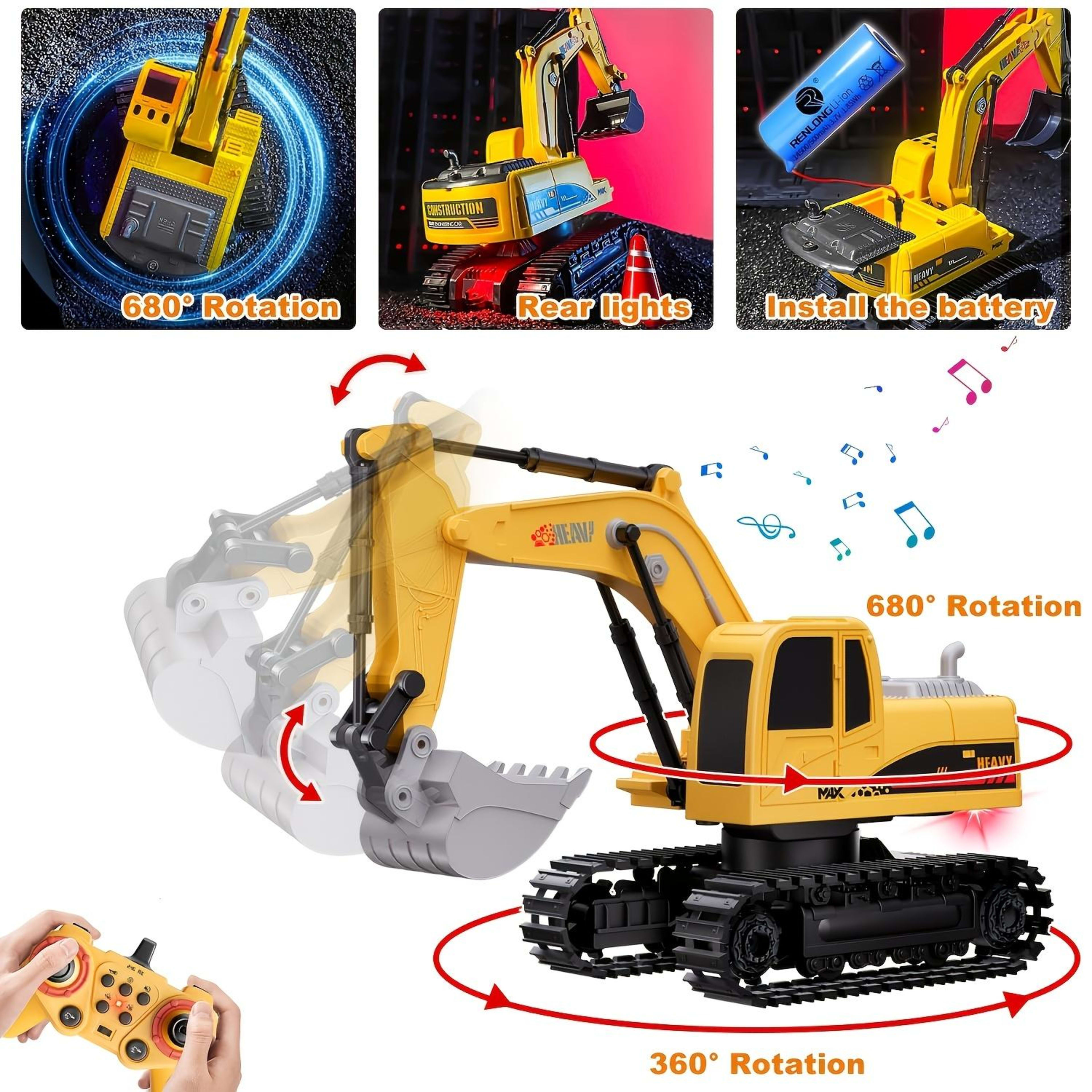 Remote Control Excavator Construction Vehicle Set  Educational Construction Toy For Children 13