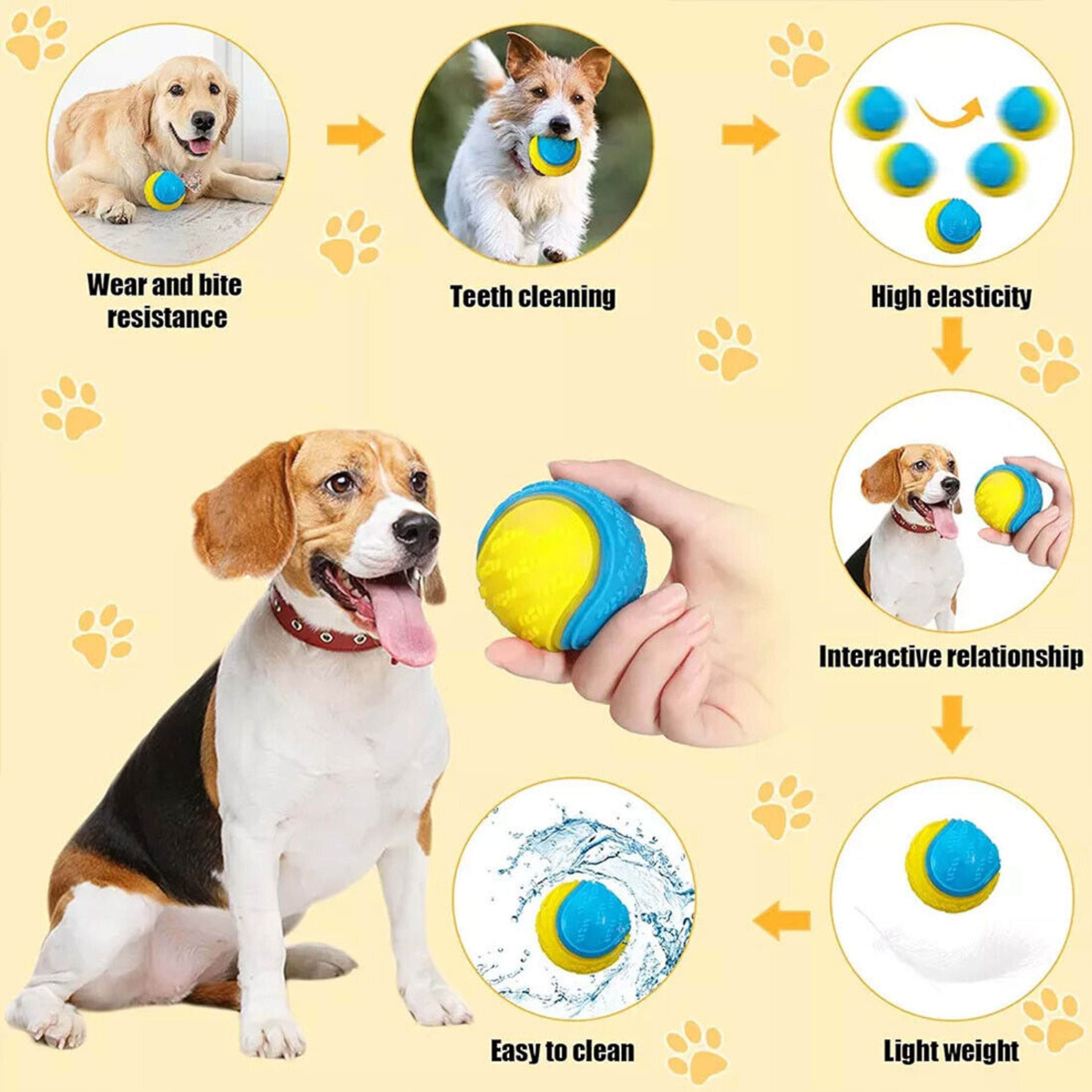 NEW Scooby-Doo Durable Squeaky Set Of 8 Dog Balls For Teeth Cleaning Interactive UK 6