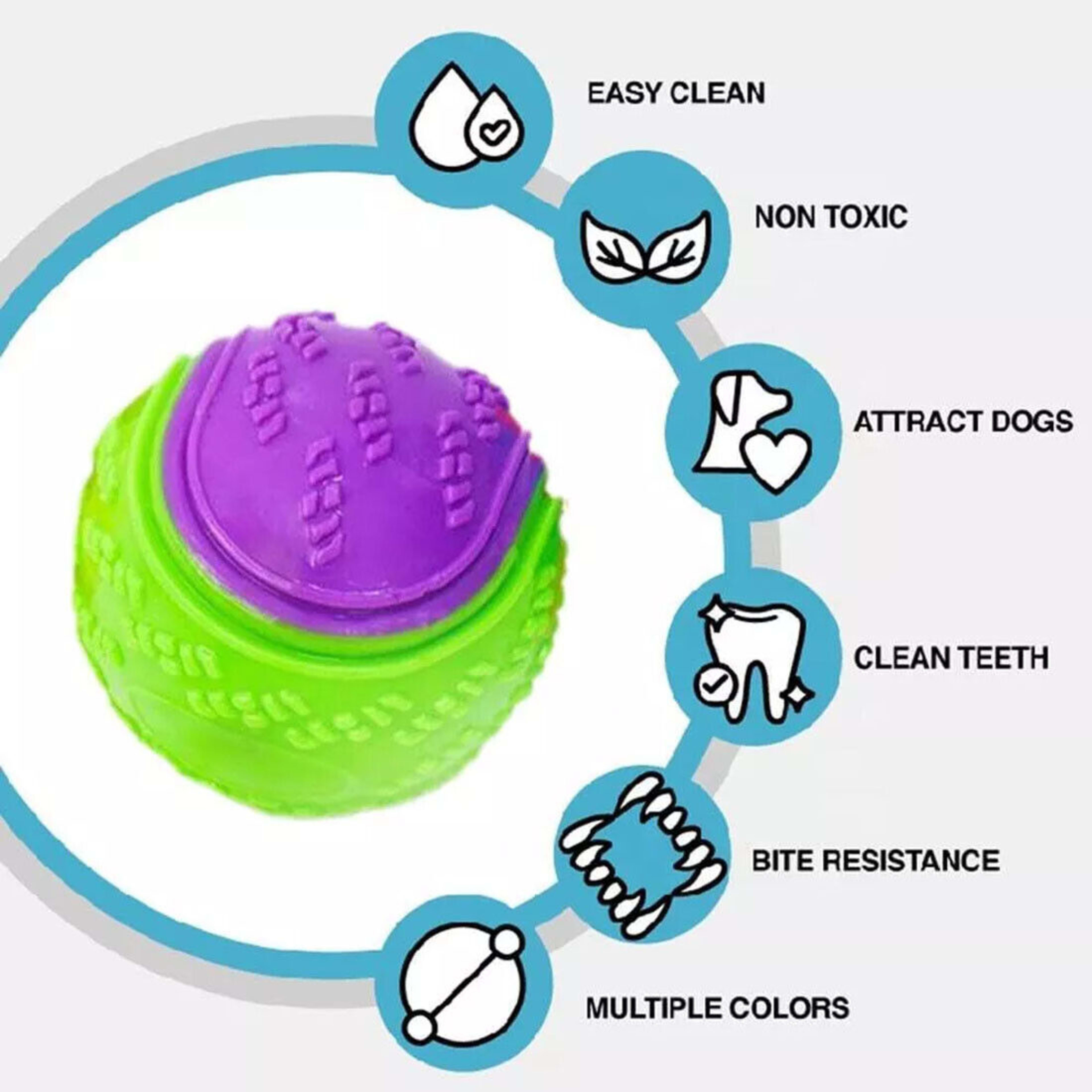 NEW Scooby-Doo Durable Squeaky Set Of 8 Dog Balls For Teeth Cleaning Interactive UK 12