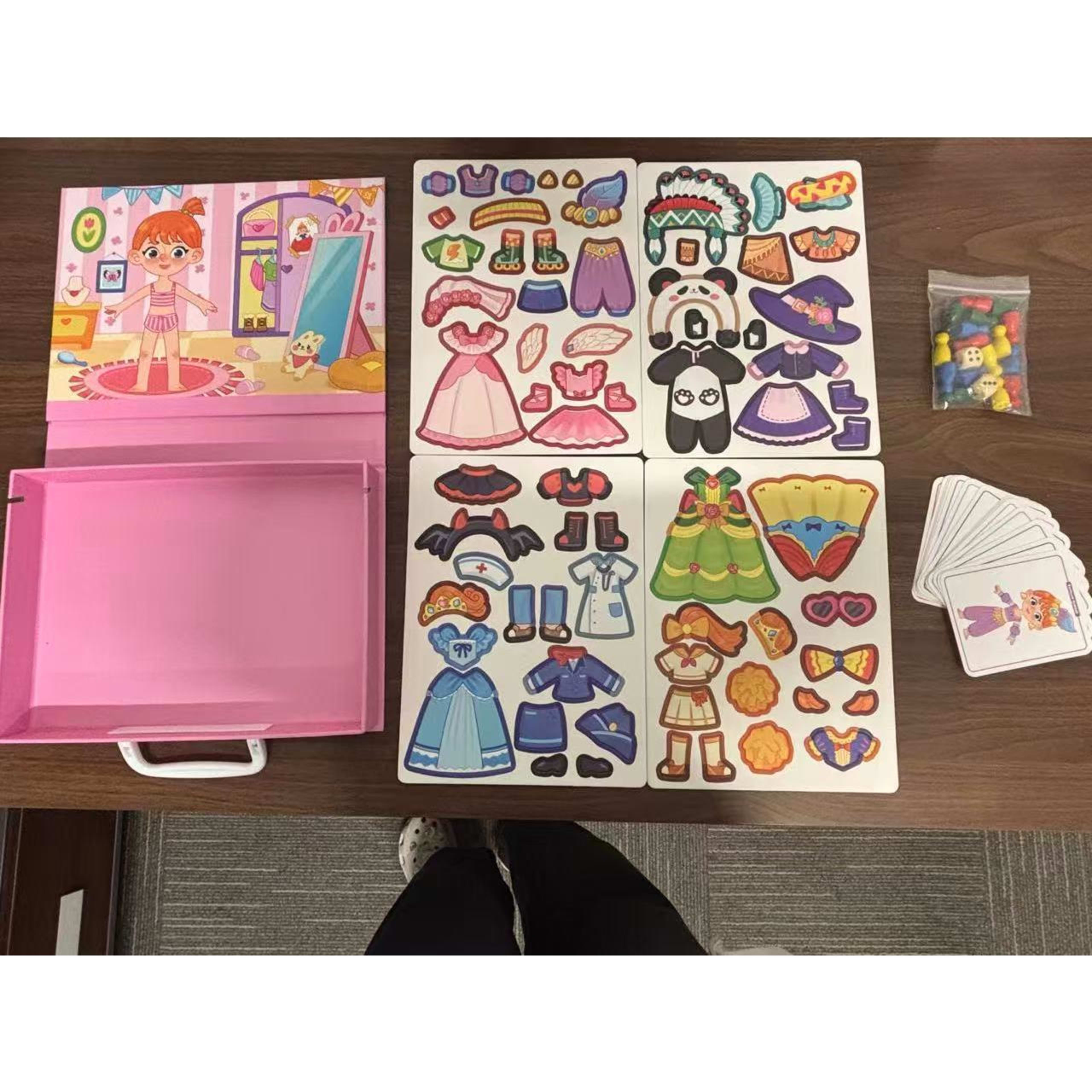 Princess Dress-Up Puzzle Toy Portable Magnetic Case With 10 Cards And 29 Puzzle Pieces Educational Dress-Up Toy For Chil 3