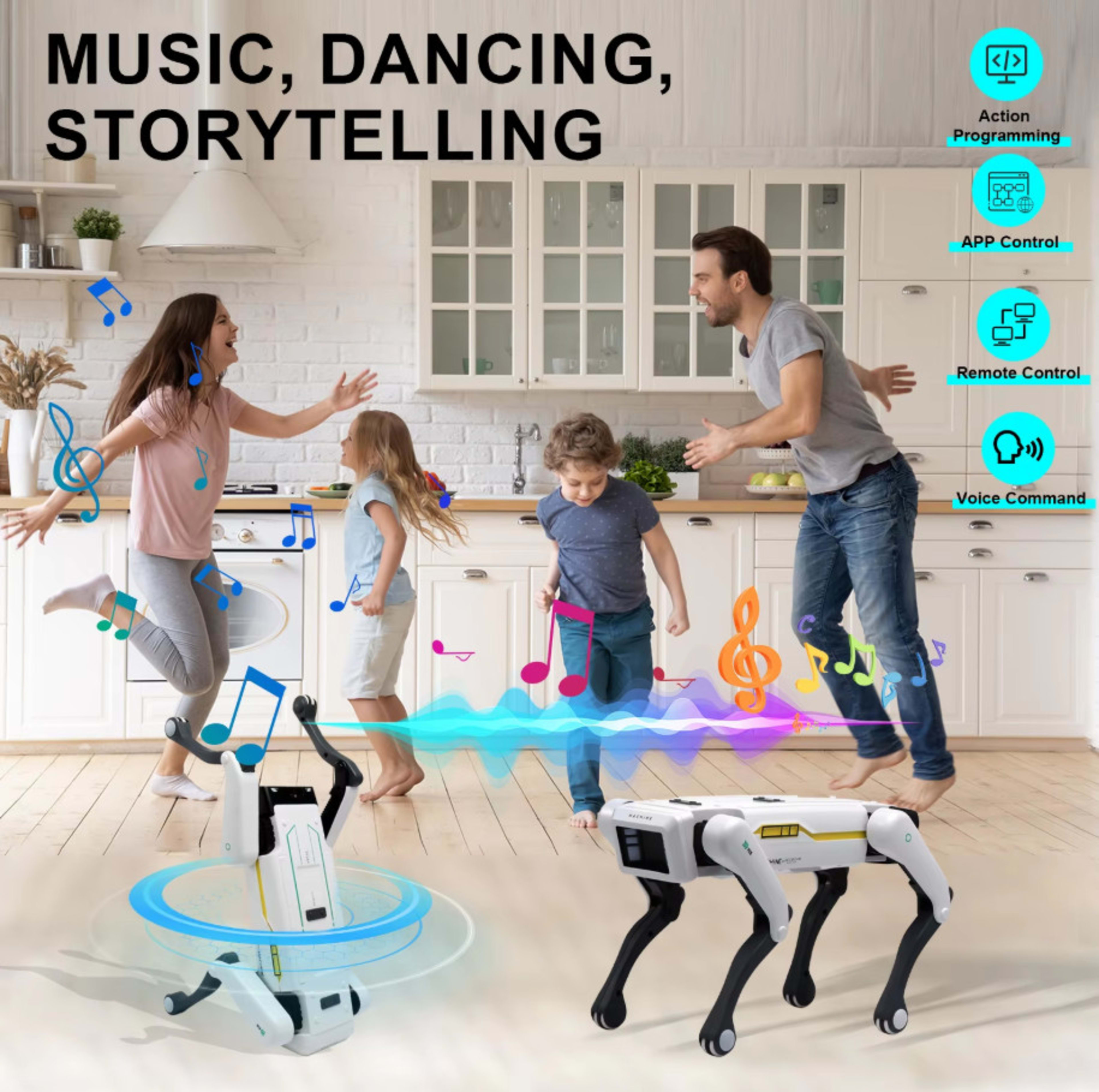 Intelligent AI RC Robot Dog Voice Dialogue APP Remote Control Programming Singin 8