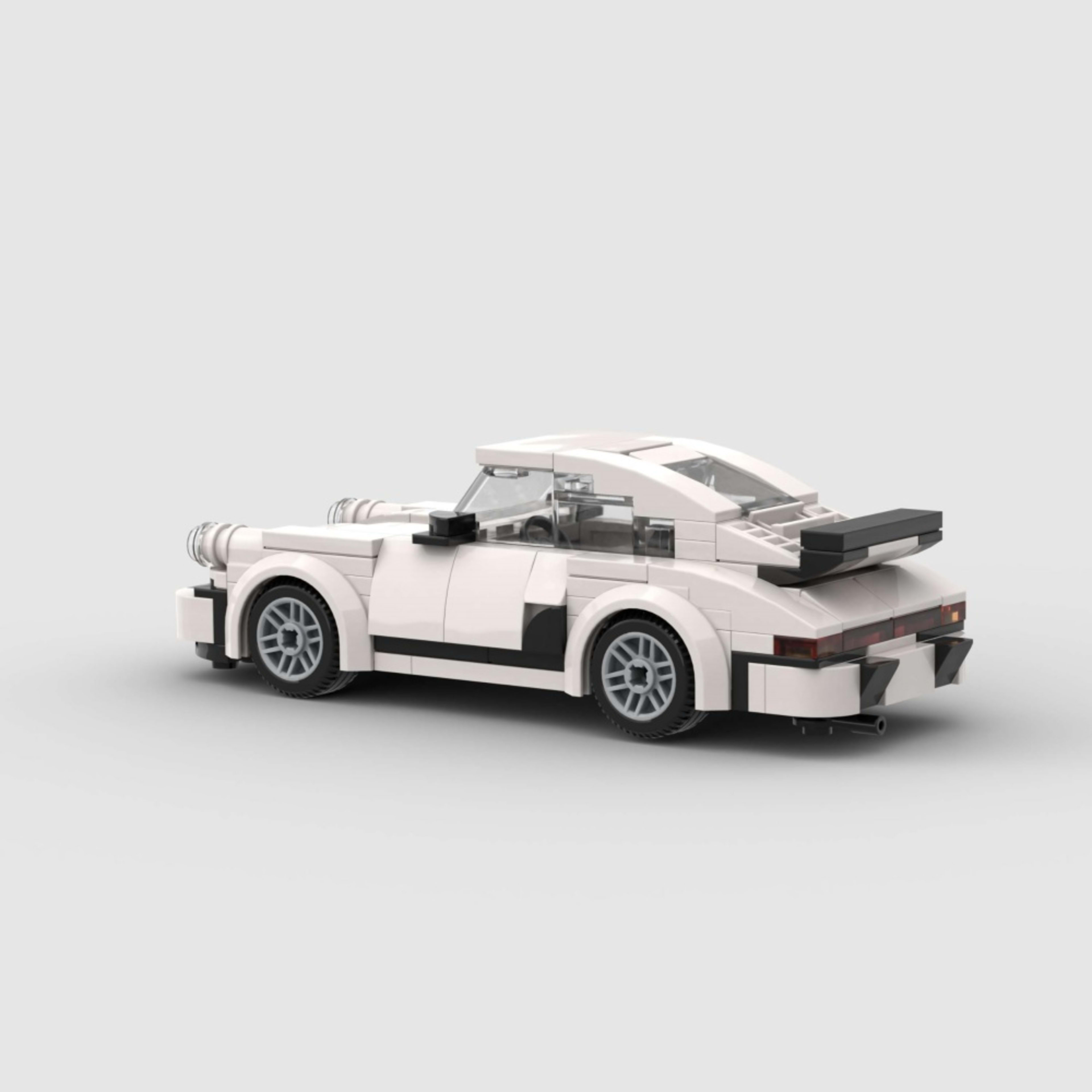 196PCS Retro Style Sports Car Building Blocks, White Classic Race Car Toy For Kids And Adults Gift 4